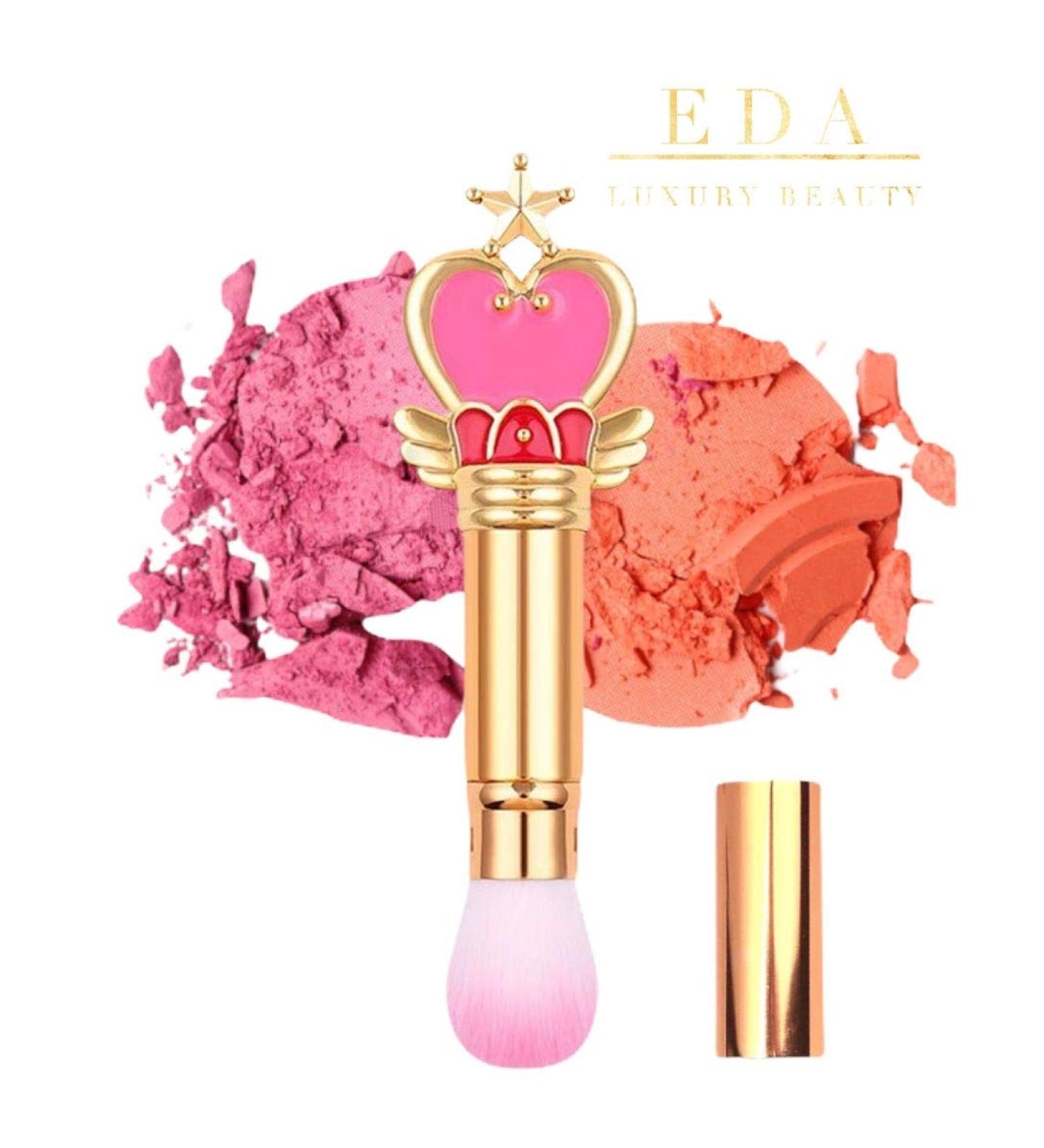 Round Retractable Makeup Brush with Cover - Versatile Kabuki for Liquid Cream Powder Blush & Highlighter - Vegan Premium Bristles for Flawless Contouring & Blending - Buy Online on GoSupps.com