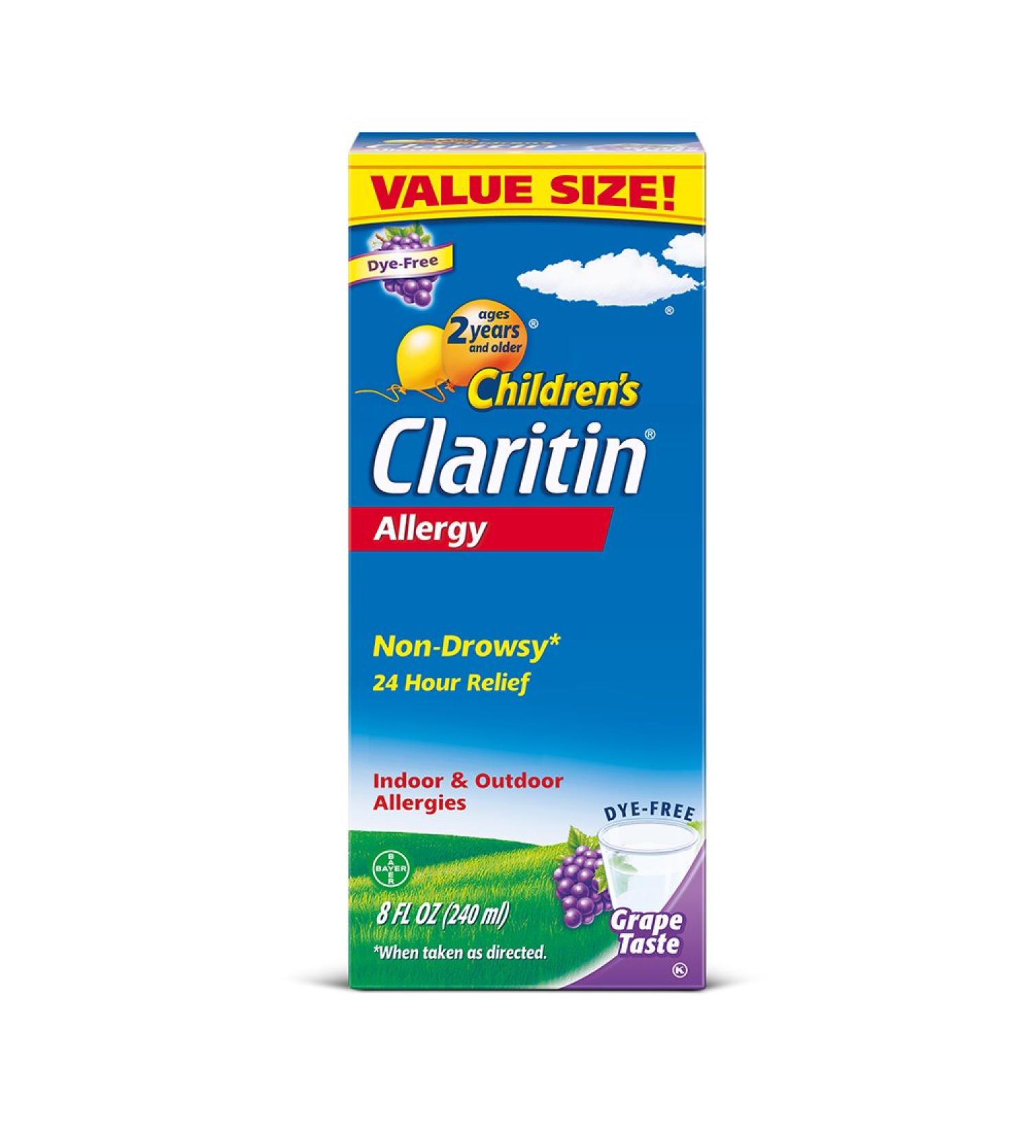 Claritin Children's 24HR Non-Drowsy Allergy Medicine - Grape Flavored Syrup 8oz - Buy Online on GoSupps.com