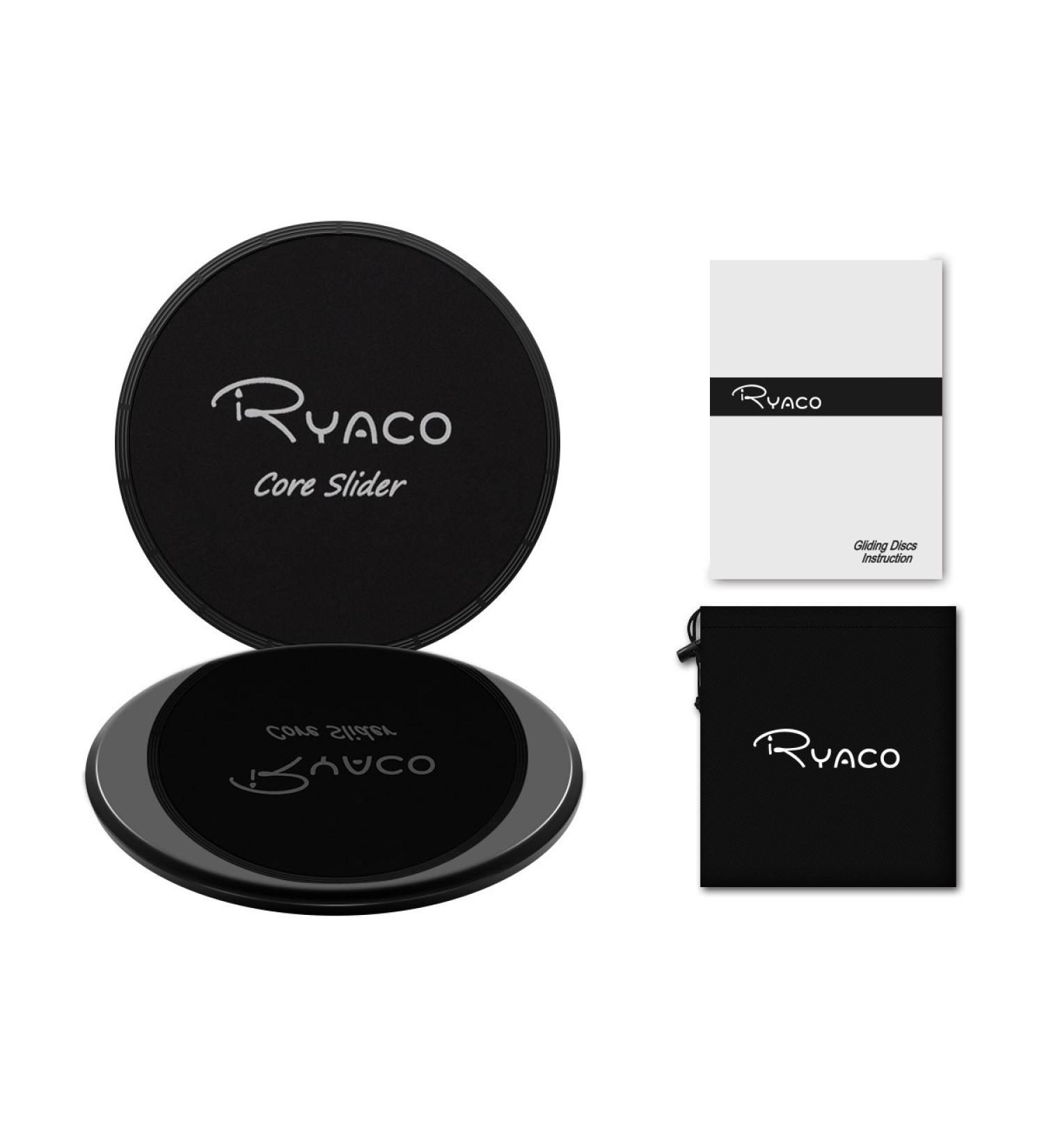 Ryaco Gleverse Fitness Sliders - Double-Sided Gliding Discs for Home Workouts | Full Body & Belly Training | Free Carry Bags - For Carpet Tiles Laminate & Wood Floors - Buy Online on GoSupps.com