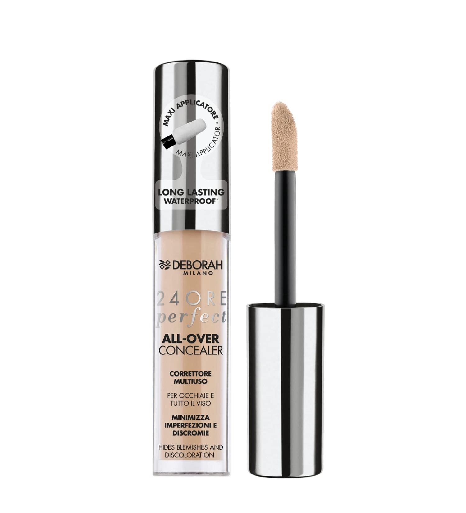 Deborah Milano Liquid Corrector 24H - Perfect All-Over Concealer 02 Beige | Long-Lasting Waterproof High Coverage for Flawless Skin - Buy Online on GoSupps.com