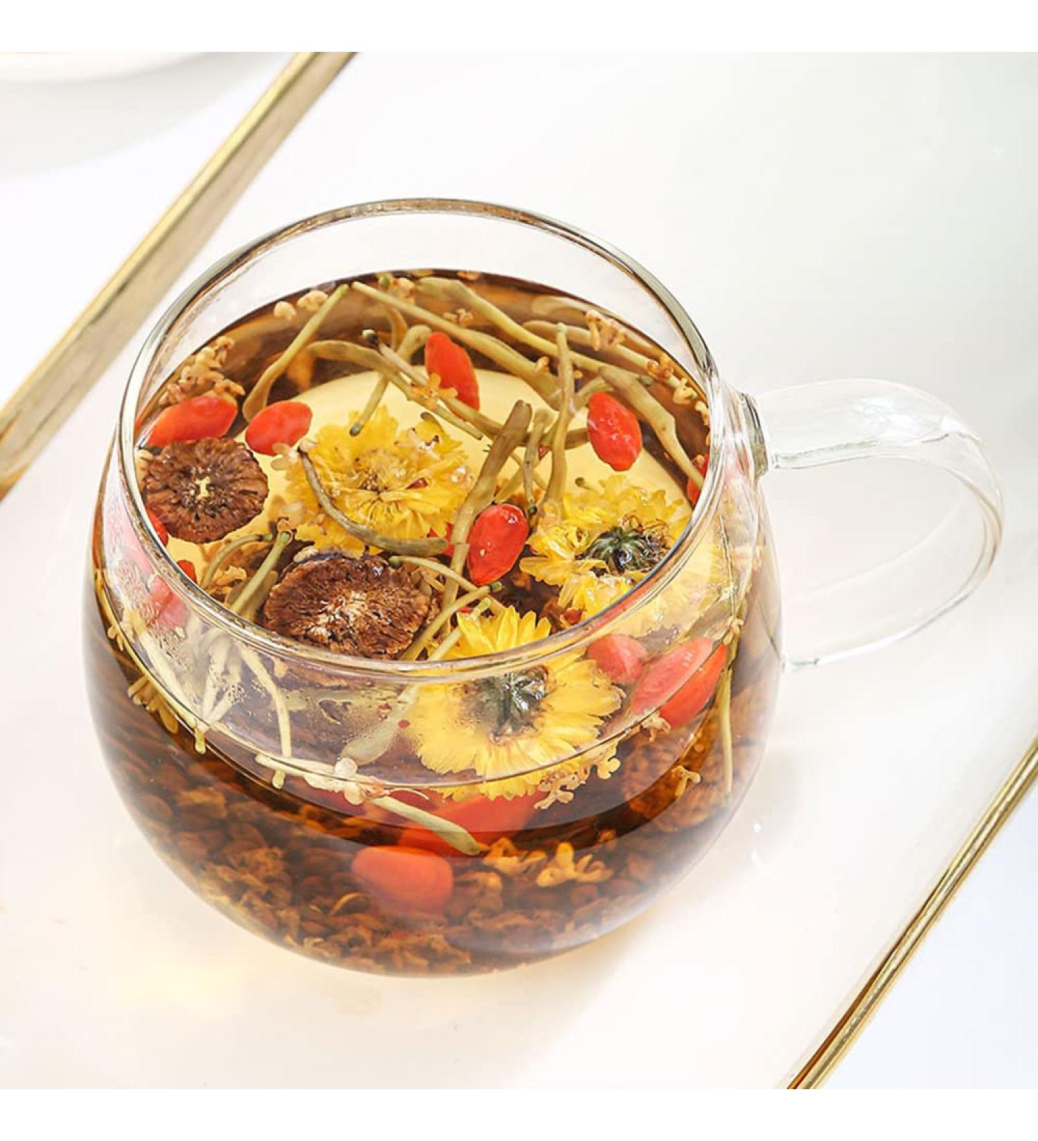 Chrysanthemum Cassia Seed Tea Wolfberry Burdock Root Health Stay Up Late Scented Tea Gold and Silver Chrysanthemum Tea Combination Tea Bag (10pcs) - Buy Online on GoSupps.com