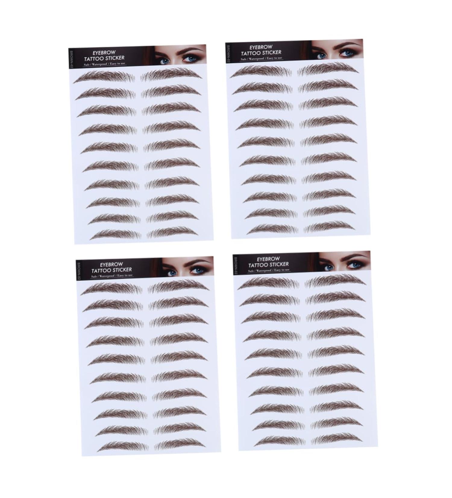 4pcs Eyebrow Stickers Waterproof Sticker Eyebrow Transfers Stickers Eyebrow Stencils Eyebrow Shape - Buy Online on GoSupps.com
