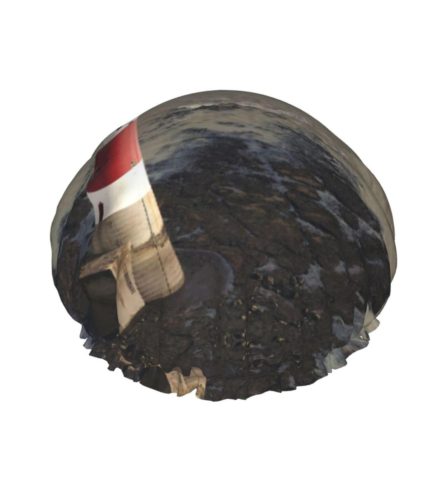Lighthouse in Water Printed Shower Cap - Waterproof Bath Cap for Women - Fits All Head Sizes and Hair Textures - Buy Online on GoSupps.com