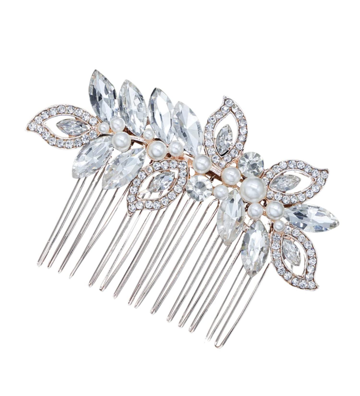 Ipetboom 1pc Bridesmaid Hair Accessories Rhinestone Headpiece Womens Hair Clips Womens Barrettes for Hair Flower Girl Hair Accessory Hair Accessories for Women Bridal Rhinestones Hair Comb - Buy Online on GoSupps.com