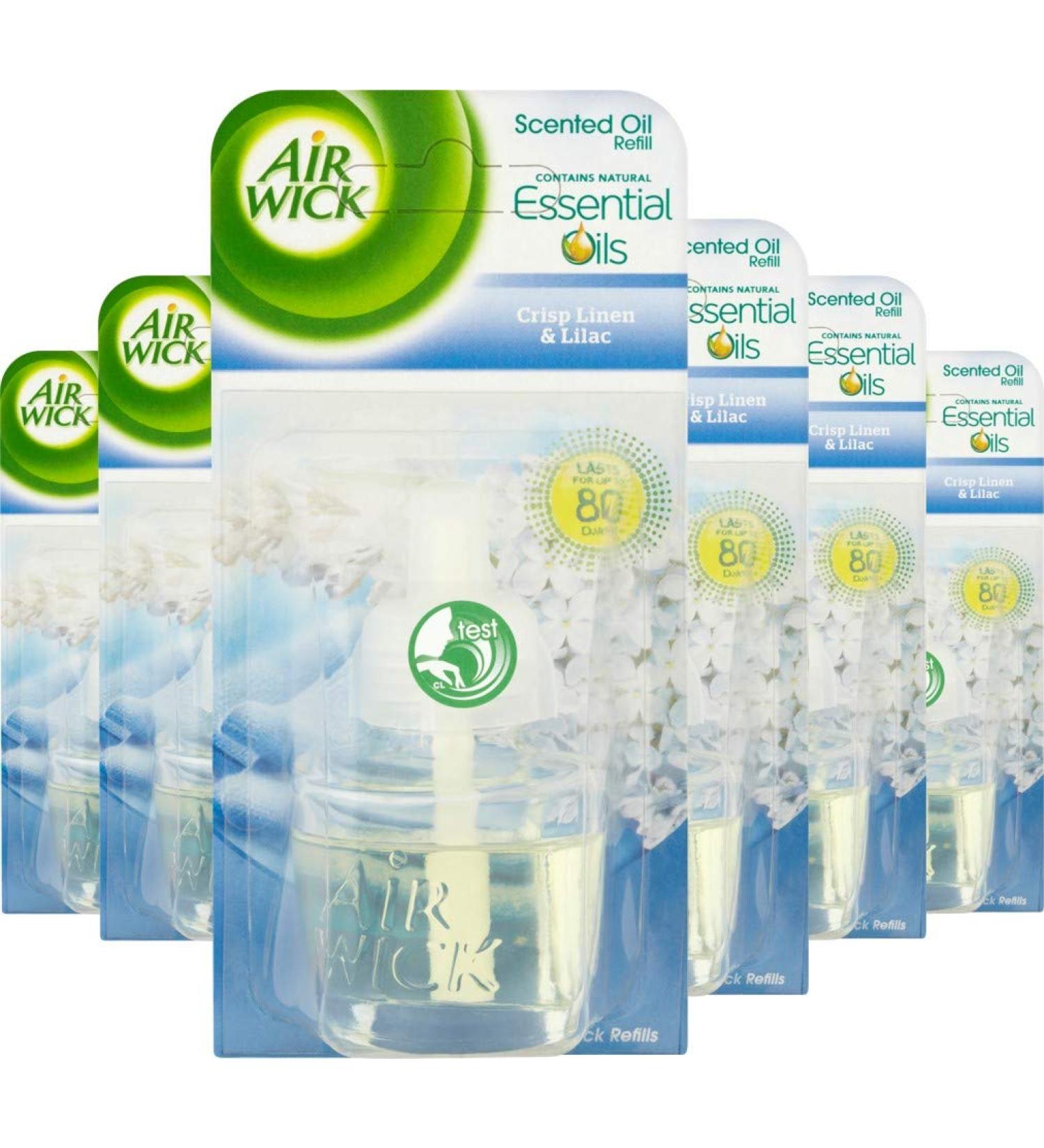 Air Wick Plug In Refill Touch of Luxury Plug In Refill Crisp Linen and Lilac 17 ml (Pack of Six) - Buy Online on GoSupps.com