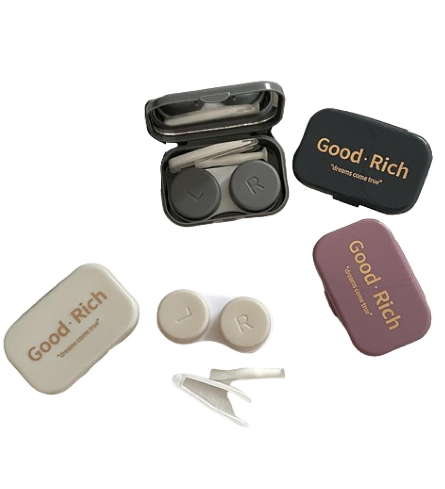 Bedartent Portable Contact Lens Containers - 4-Pack Travel Kit with Tweezers | Ideal for Outdoor Use in Various Colors - Buy Online on GoSupps.com