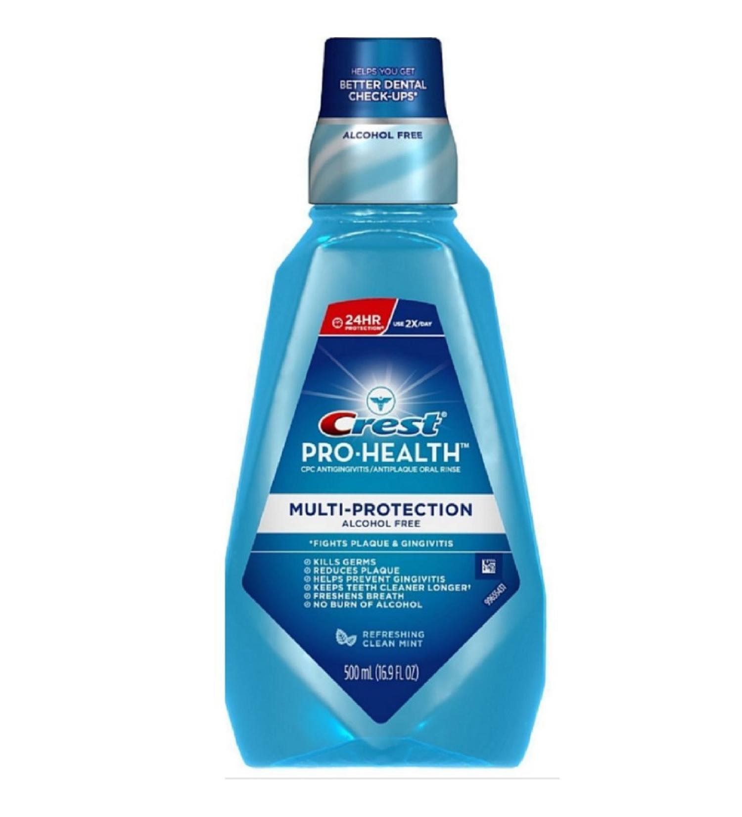 Crest Pro-Health Multi-Protection Mouthwash Refreshing Clean Mint 16.90 oz (Pack of 9)