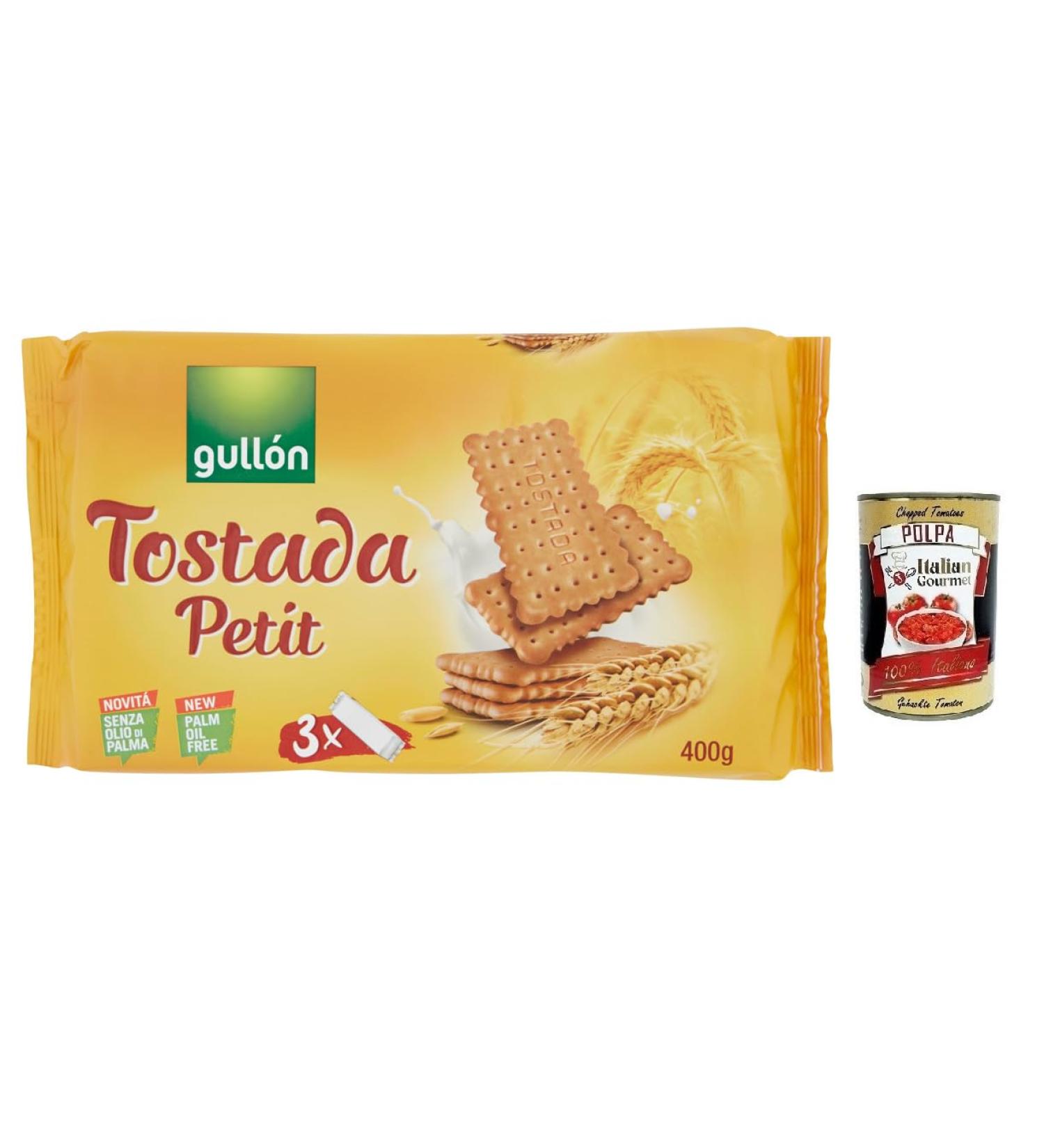  Italian Gourmet E.R. Gull n Petit Tostada Traditional Biscuits Pack of 400 g Each Pack Contains 3 Servings of 135 g + Tomato Pulp Italian Gourmet Tomato Pulp 400 g - Buy Online on GoSupps.com