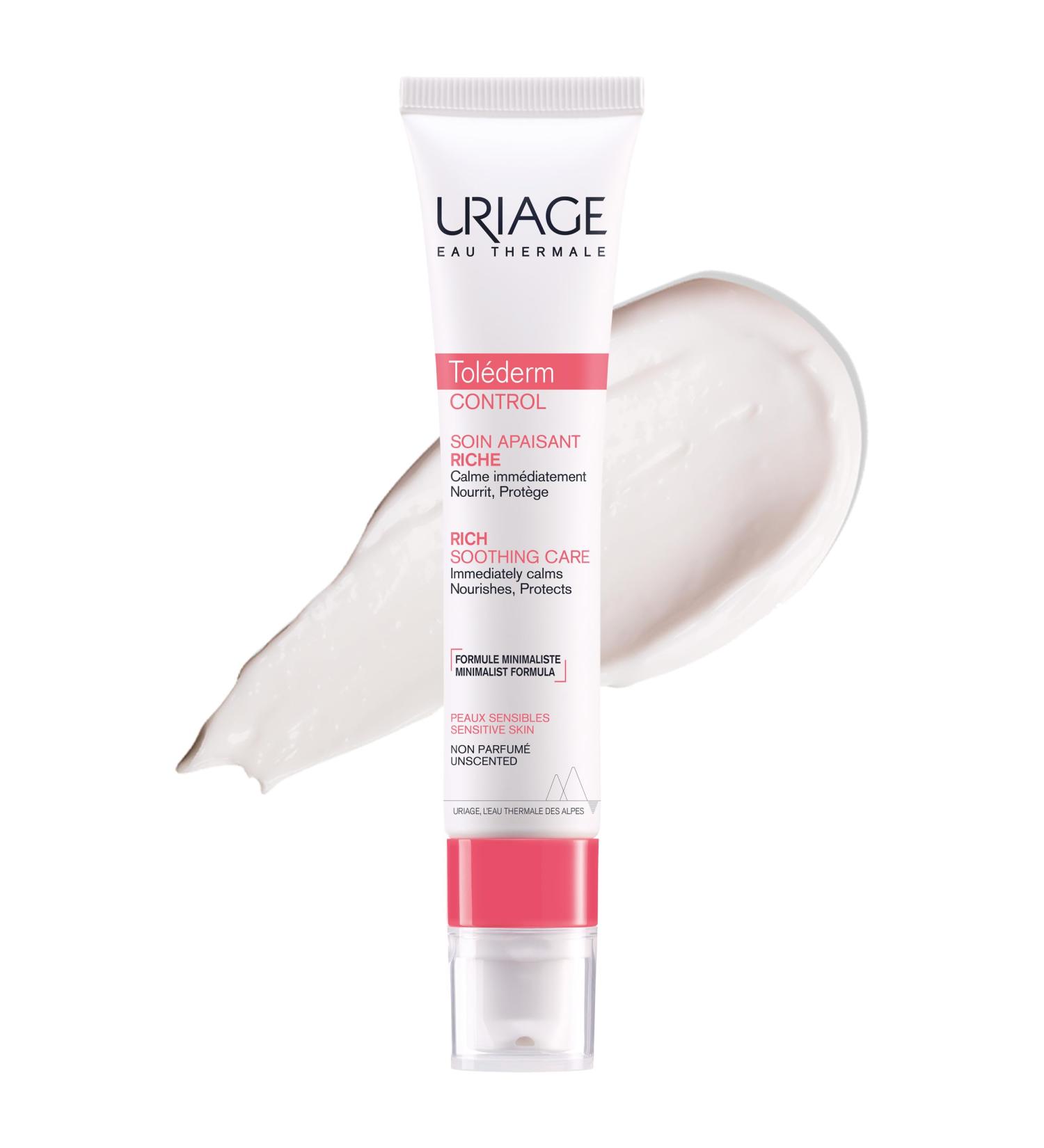 Uriage Tol derm Rich Face Soothing Cream for Intolerant Sensitive & Dry Skin 40ml - Soothes & Nourishes - Minimalist Formula for High-tolerance - No Preservatives & Fragrance Free - Buy Online on GoSupps.com