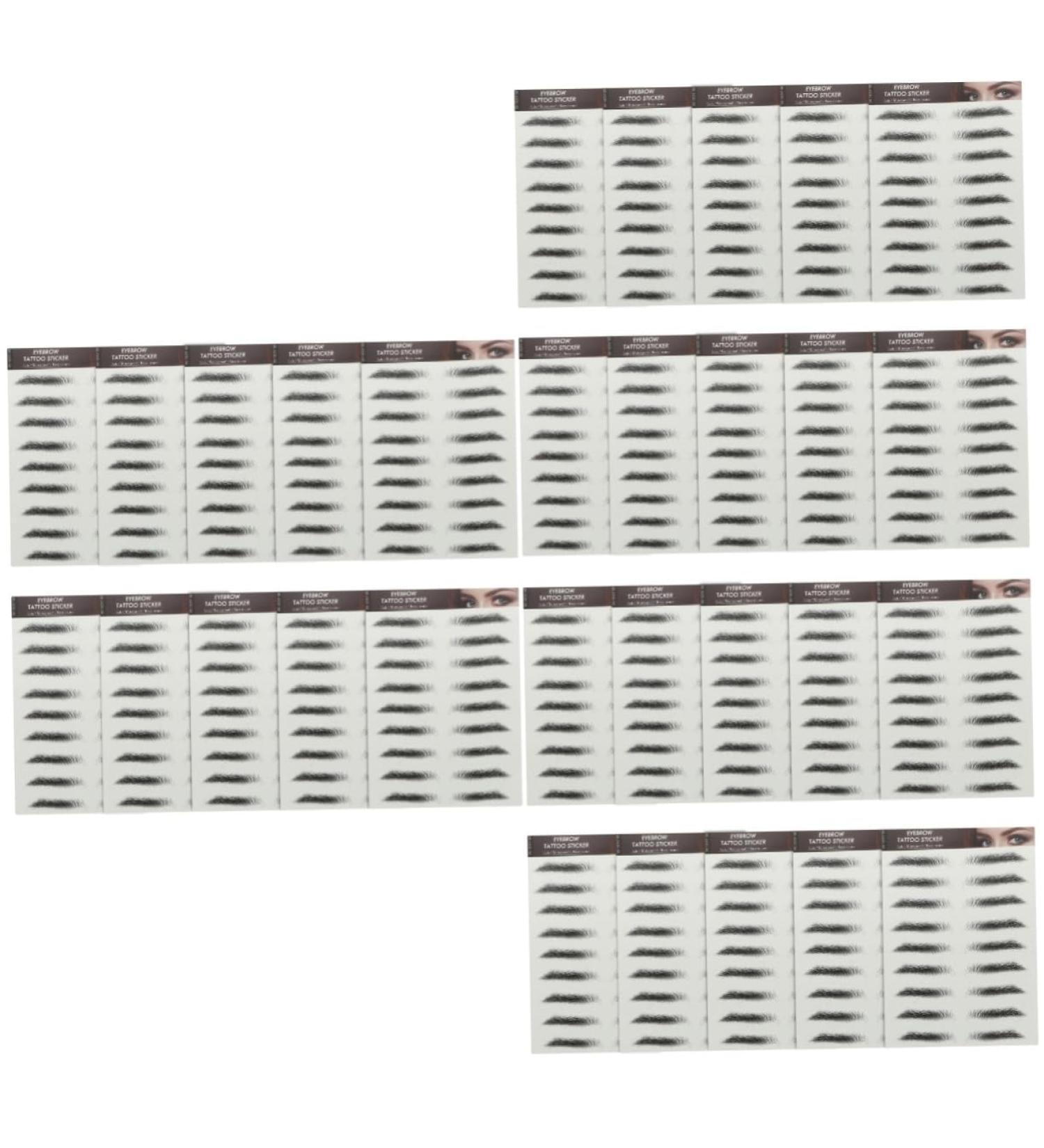 Angoily Eyebrow Sticker 30 pcs Waterproof Black Female Creative Fake Stickers Beauty Artificial Eyebrow Temporary Makeup 21.5X14.5cmx3pcs Blackx3pcs - Buy Online on GoSupps.com