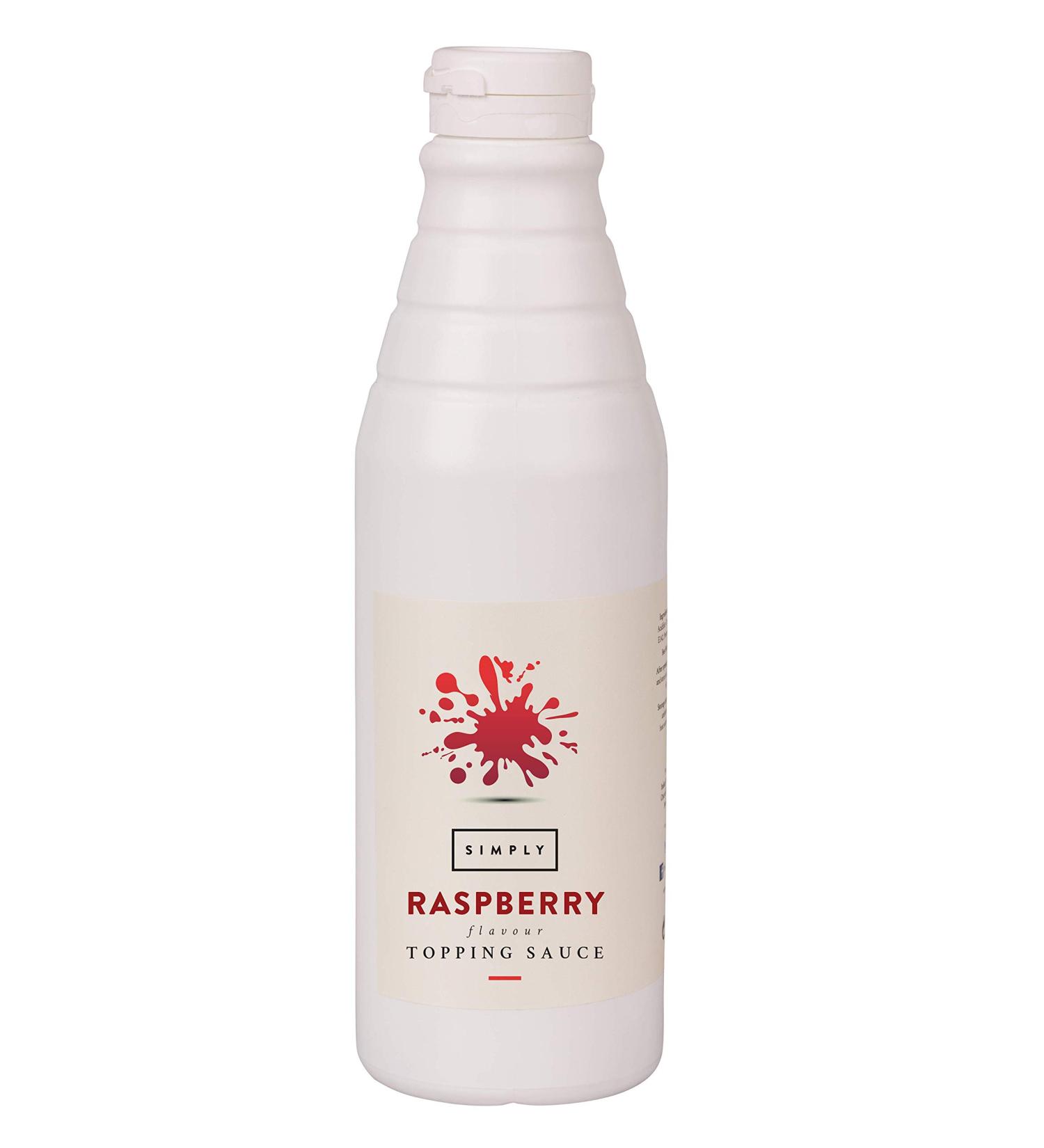 Simply Raspberry Topping Sauce - Dairy Free Dessert Sauce for Ice Cream, Waffles, Pancakes, Coffee & Milkshakes - 1kg (Pack of 1) - Buy Online on GoSupps.com