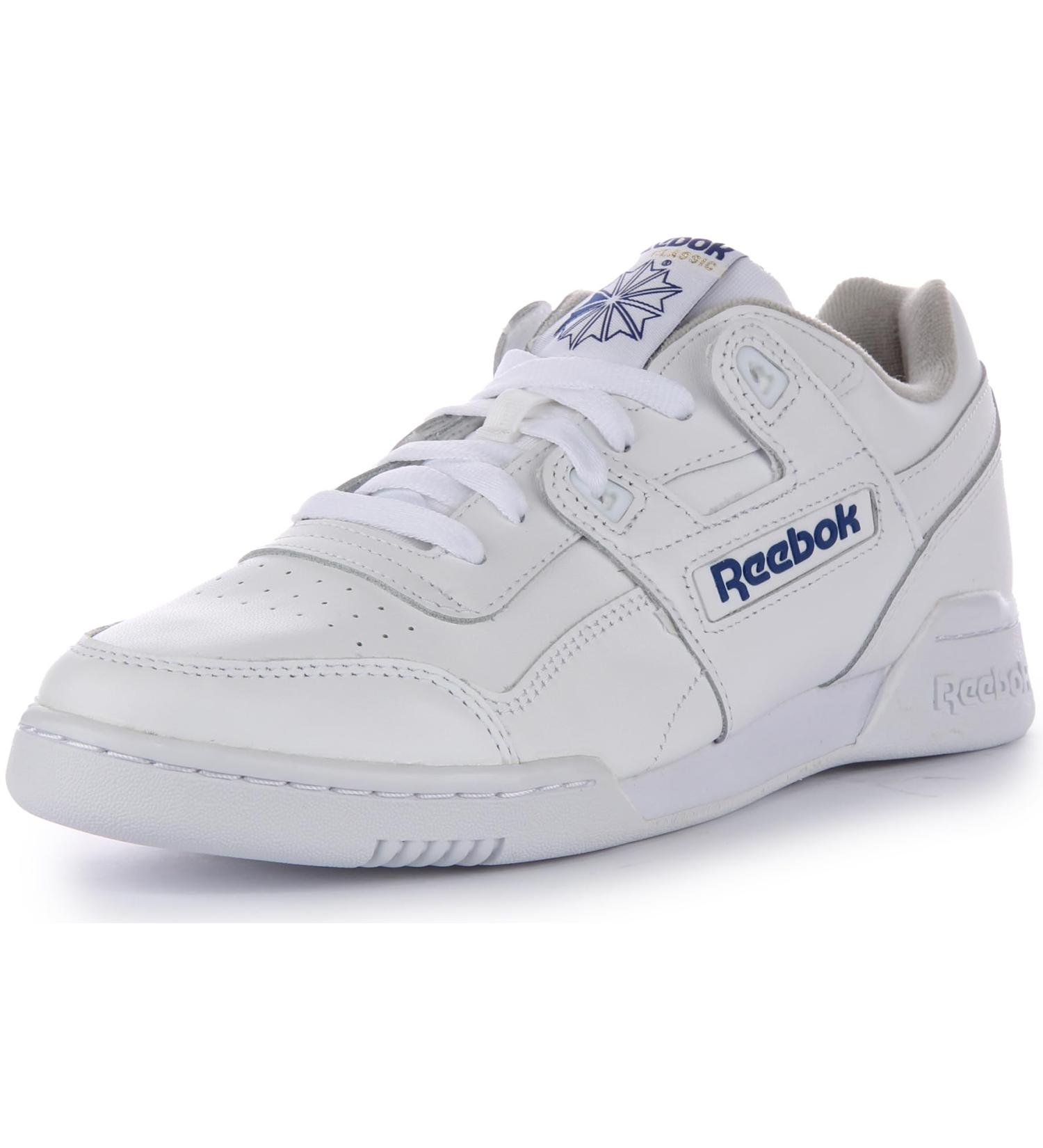 Reebok Men's Workout Plus Fitness Shoes - 44 EU - White/Royal | International Shipping Available - Buy Online on GoSupps.com