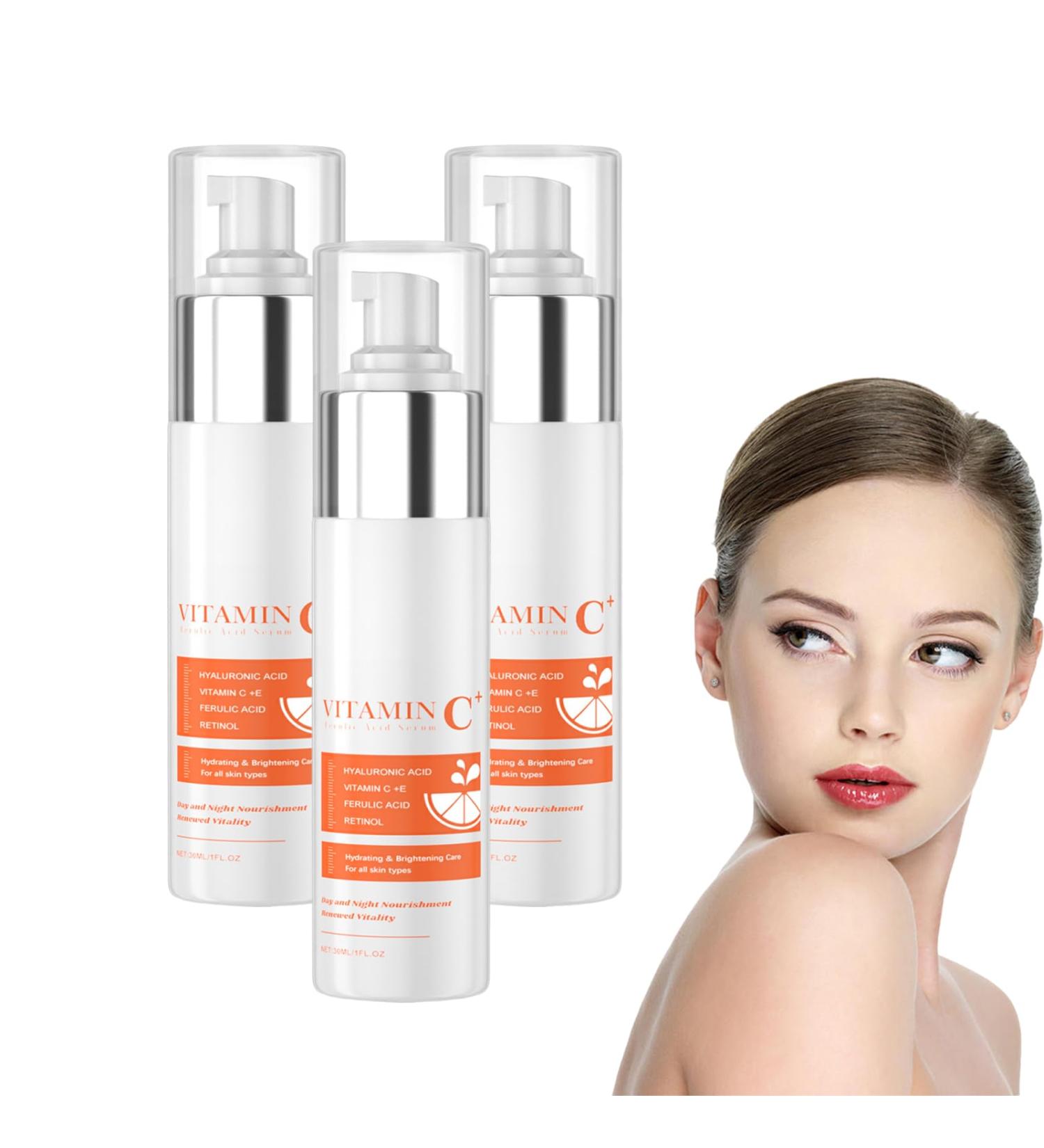 VKaoess Vitamin C serum for the face with hyaluronic acid Vitamin C and retinol serum Antiaging facial serum to reduce wrinkles age spots and firm the skin 30ml 3 Bottles - Buy Online on GoSupps.com