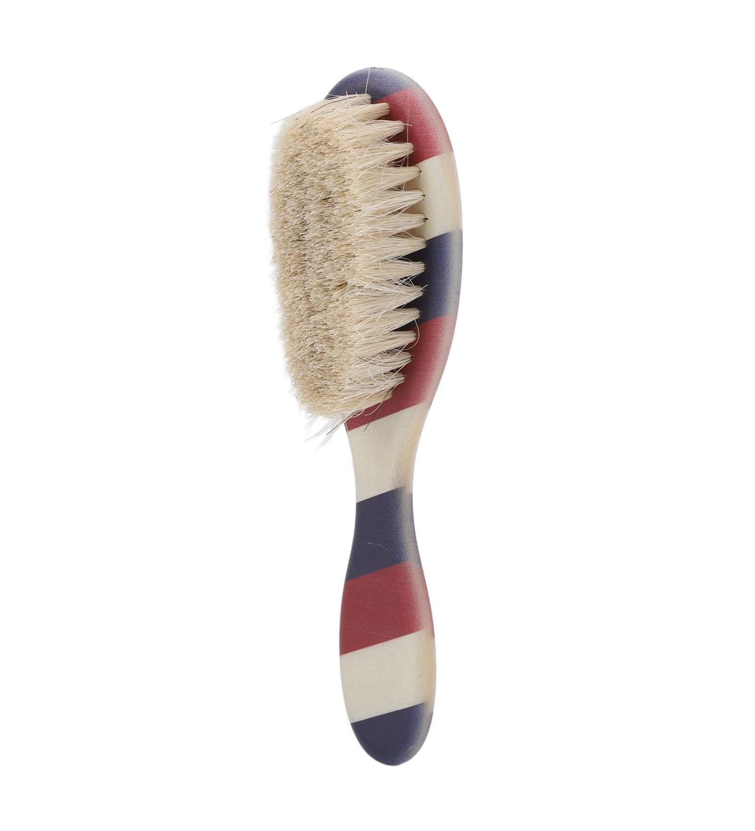 Men's Beard Styling Brush - Comfortable Handle & Soft Bristles for Perfect Grooming | Striped Design Ideal for Home Use - Buy Online on GoSupps.com
