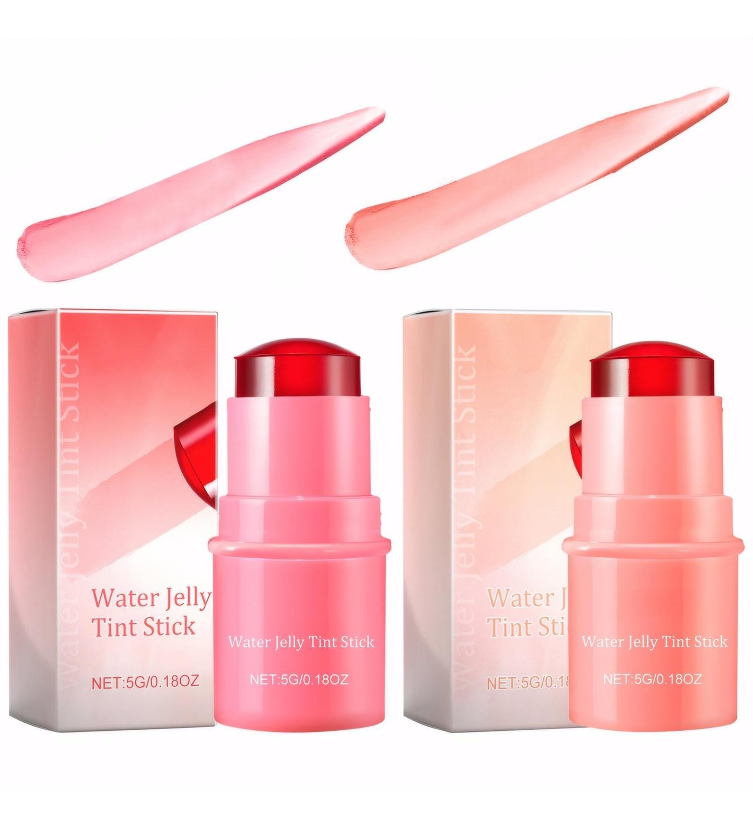 Makeup Lip Tint Milk Jelly Tint Milk Jelly Blush Stick Sheer Lip and Cheek Tint for Natural Long-Lasting Matte Moisturizing(Red+Pink) - Buy Online on GoSupps.com
