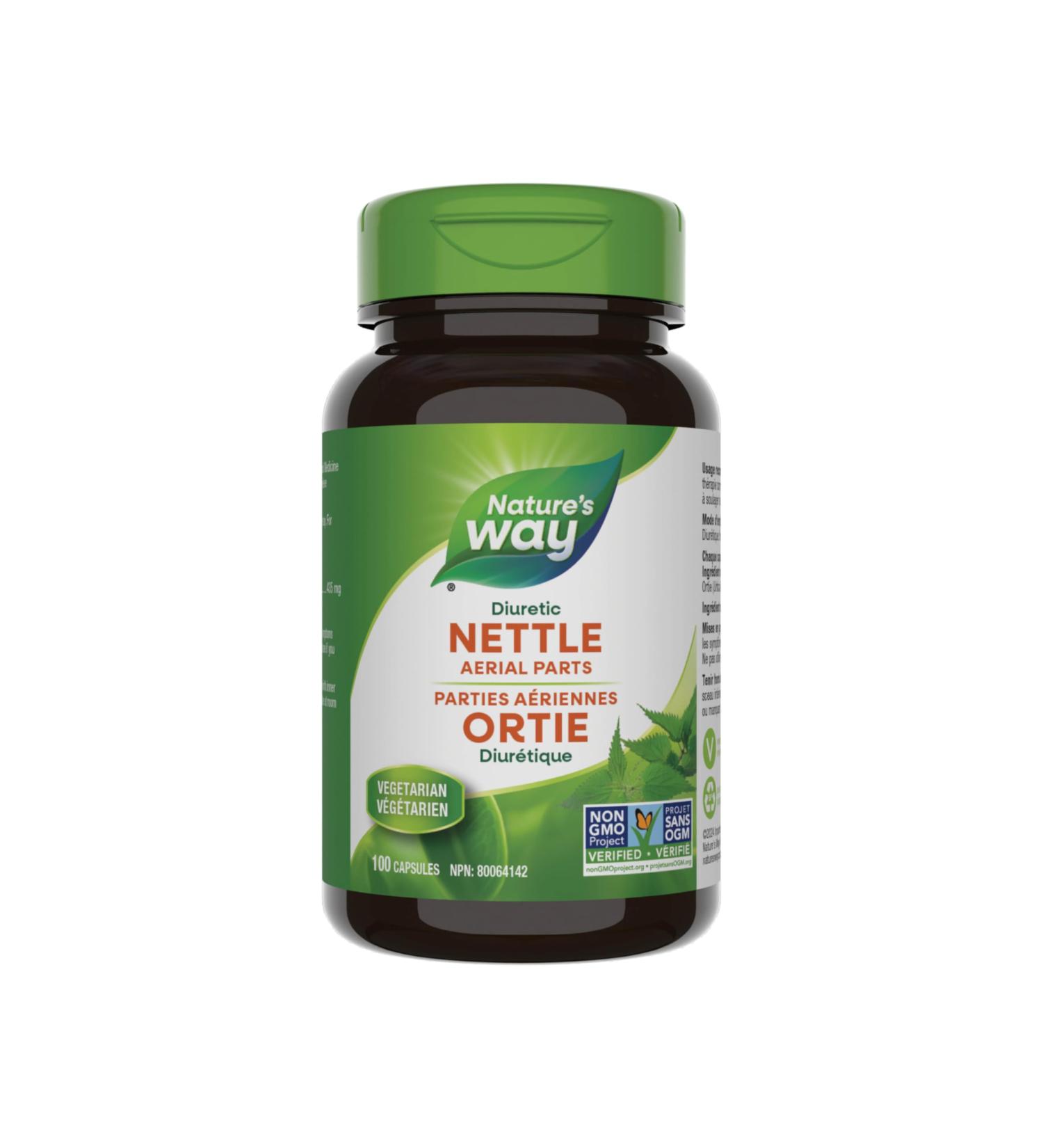Nature's Way Nettle Herb - Nettle Leaf - Diuretic Support - Allergy Support - 100 Vegetarian Capsules - Buy Online on GoSupps.com