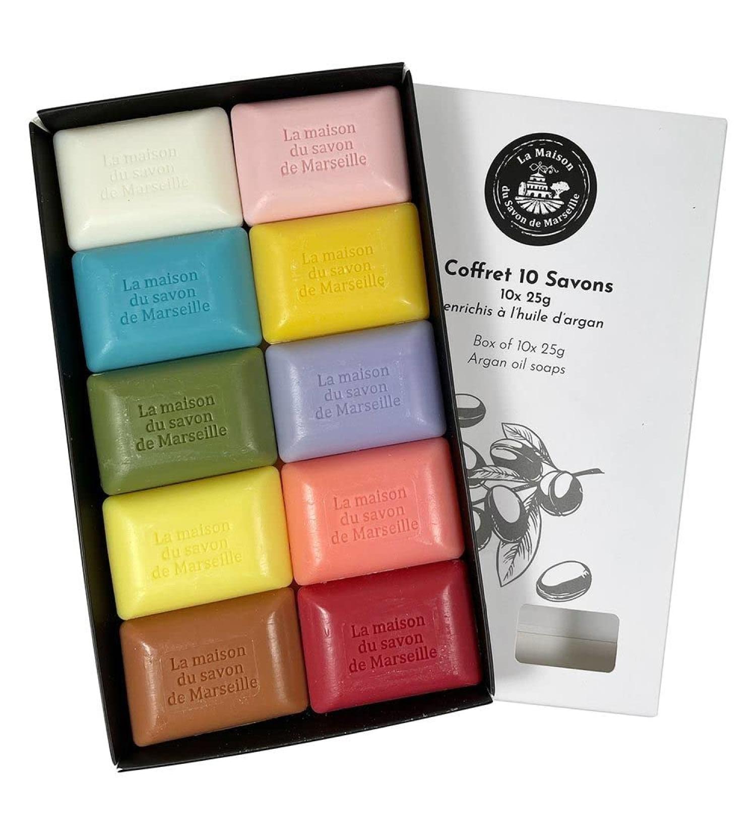 Pack of 10 Argan Oil Soaps - 25g | Hotel Collection by Maison du Savon de Marseille - International Shipping - Buy Online on GoSupps.com