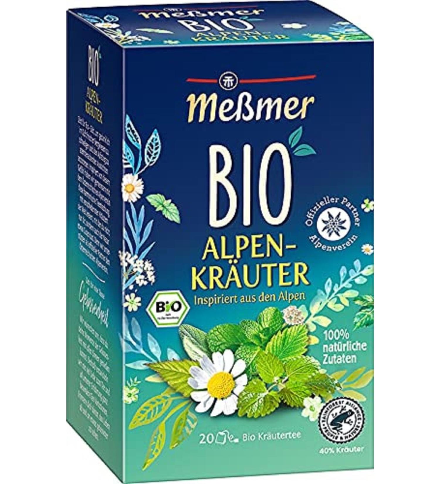 Buy Me mer Organic Alpine Herbs - 100% Natural Vegan Tea Bags | Gluten-Free & Lactose-Free | 20 Bags for International Shipping - Buy Online on GoSupps.com