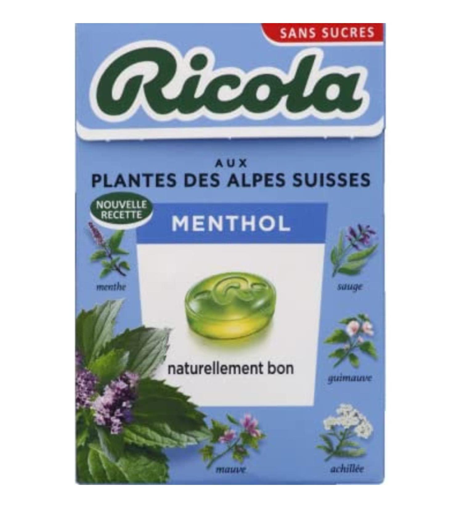 Ricola Ricola Without Sugars 50 g Box Menthol Stevia - Box of 50 g