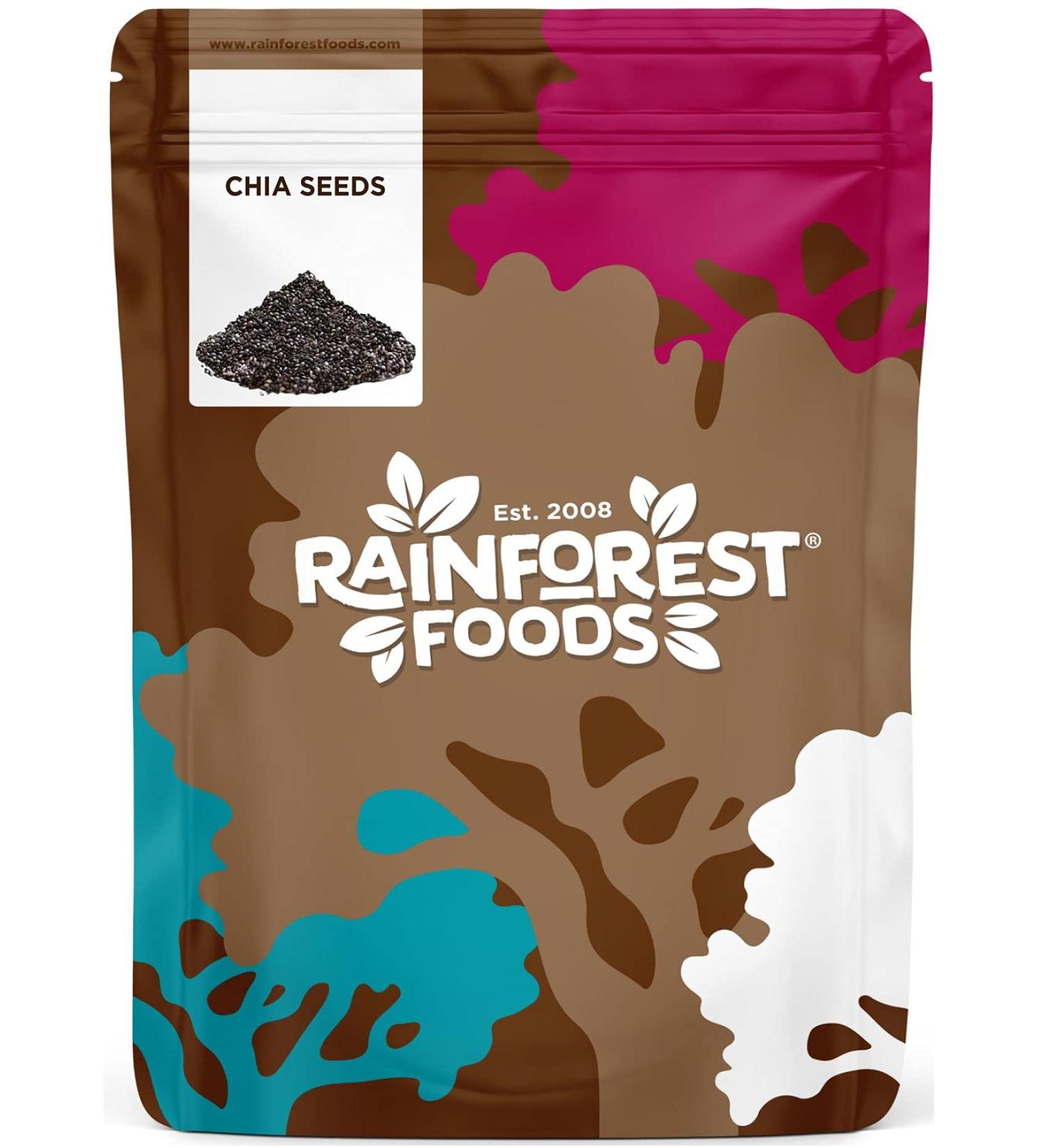 Rainforest Foods Chia Seeds 900g - Premium Quality Superfood - Buy Online on GoSupps.com