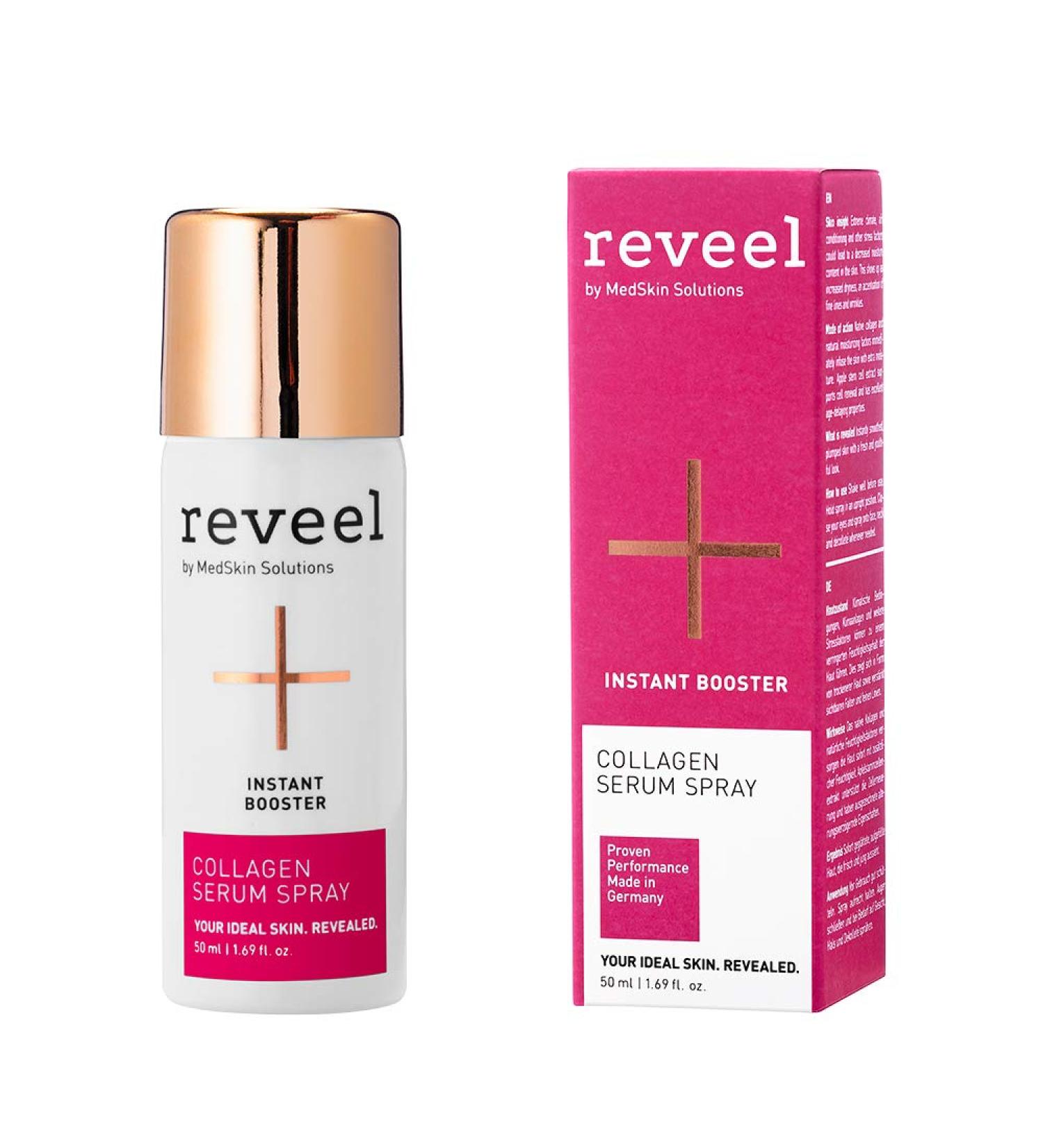 Reveel Collagen Serum Spray - Anti-Aging Facial Serum for Men & Women | Instant Fine Line Softening & Deep Moisturization | 1.69 fl oz - Buy Online on GoSupps.com
