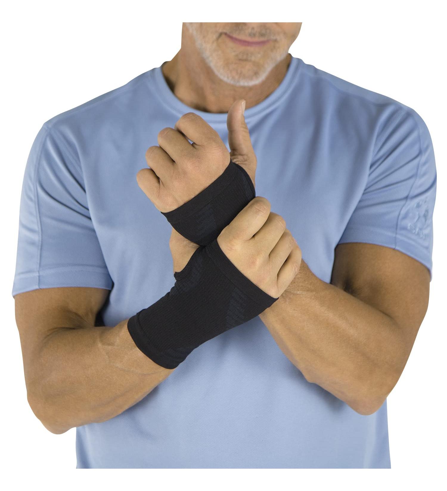Vive Wrist Compression Sleeve - Pain Relief Brace for Carpal Tunnel Arthritis & Tendonitis - Joint Stabilizer for Men & Women (Large) - International Shipping Available - Buy Online on GoSupps.com