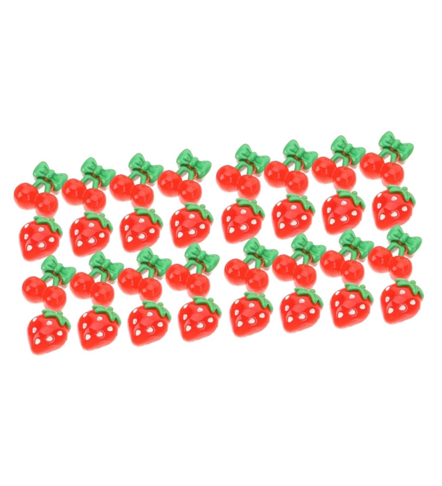Healeved 120 Pcs Cherry Slices Strawberries Small Flatback Cute Lip Gloss Nail Gothic Home Decor Small Cherry Flatback Craftsman Hand Tools Strawberry Decor Hair Resin 3d Peach Red Fruit - Buy Online on GoSupps.com