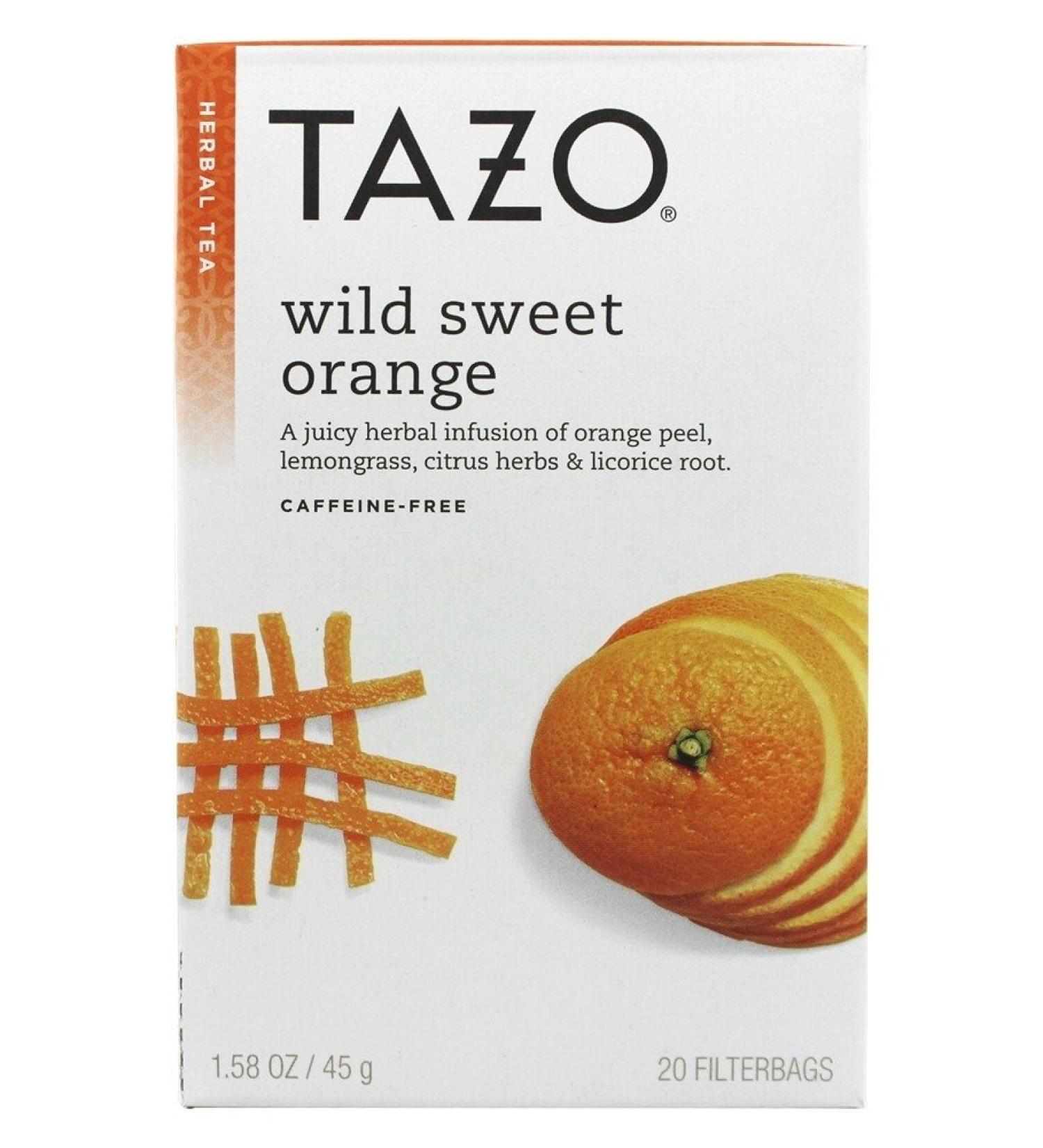 Tazo Wild Sweet Orange Herbal Tea - Caffeine-Free, 20 Filterbags (1.58 oz) - Buy Online on GoSupps.com