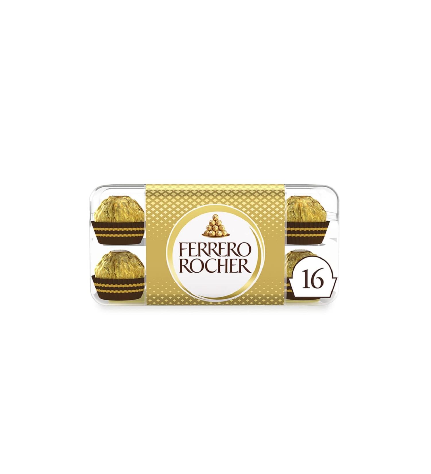 FERRERO ROCHER Fine Hazelnut Chocolate Gift Box 16 Individually Wrapped Chocolates 200g - Buy Online on GoSupps.com