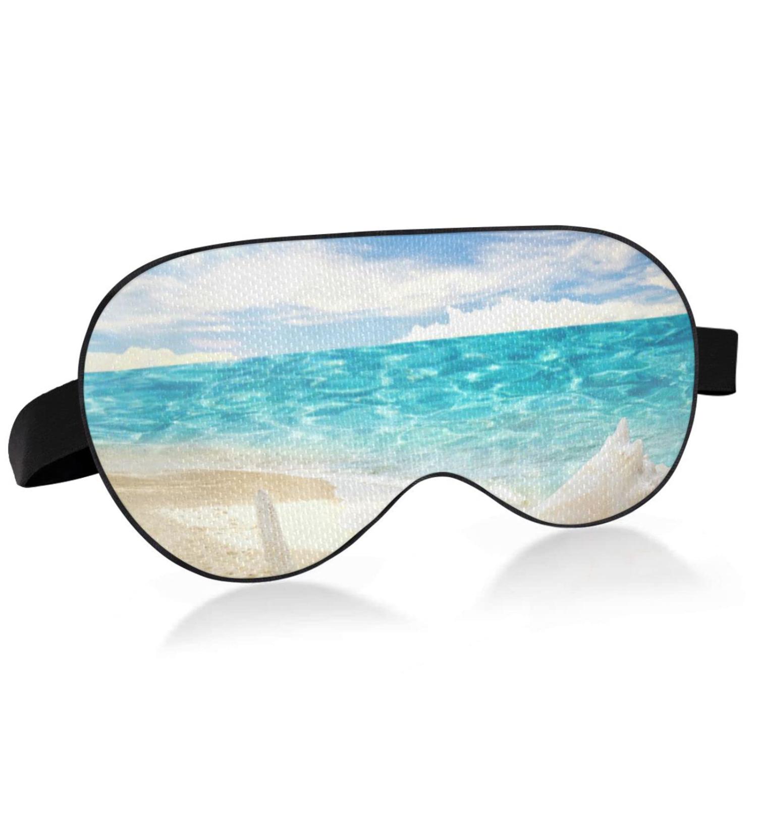 Summer Beach Starfishes Sleep Mask | Adjustable Eye Shade Cover for Men and Women - Buy Online on GoSupps.com