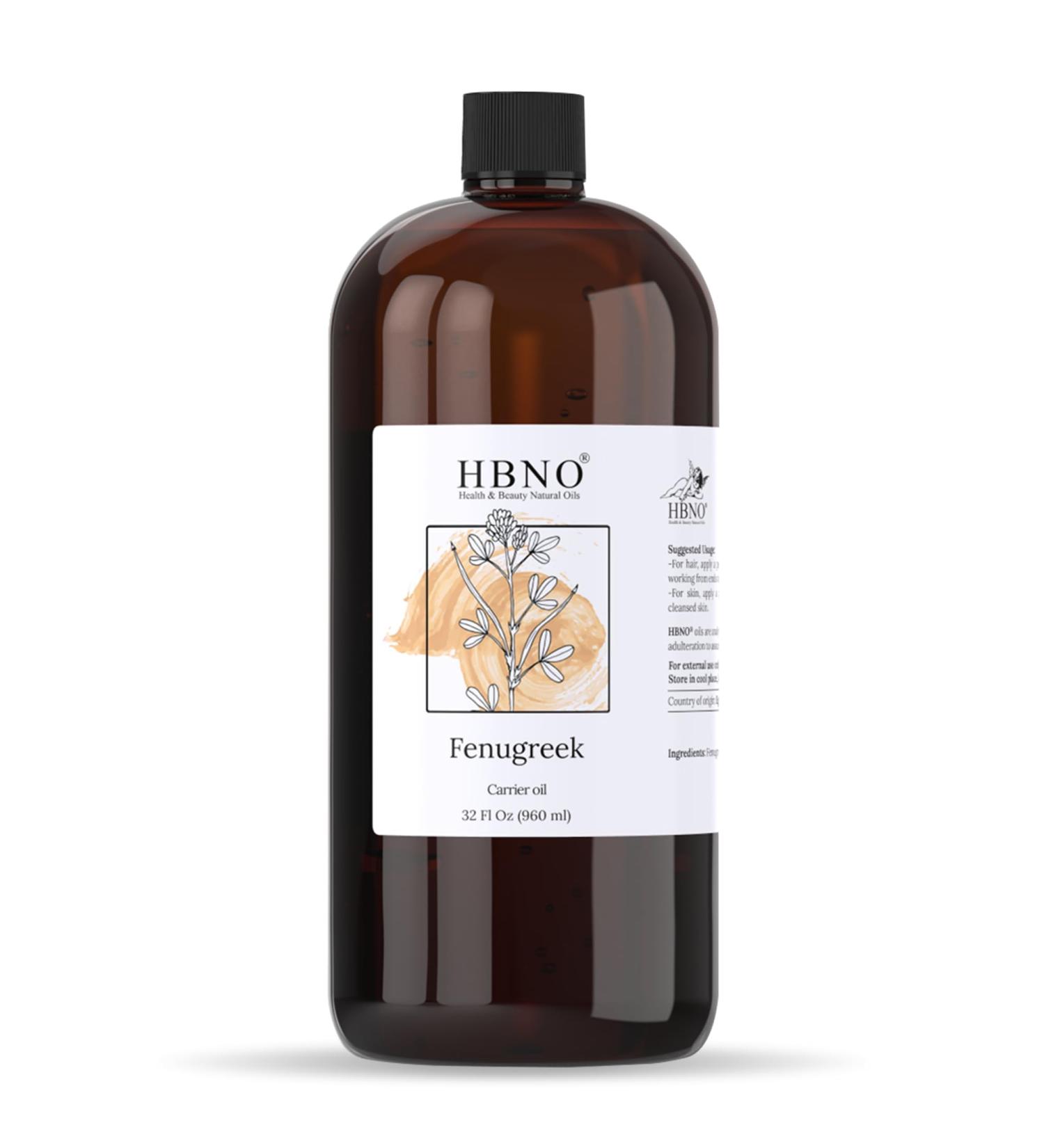 HBNO Fenugreek Oil - Huge 32 oz (960 ml) Value Size - Ideal for Shampoos Soaps Diffusers Lotions and Skin Care Products Fenugreek 32 Fl Oz (Pack of 1) - Buy Online on GoSupps.com