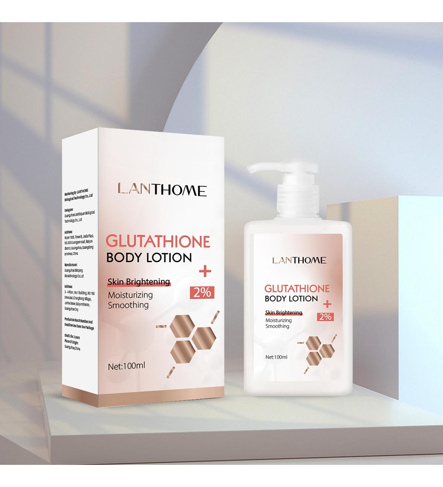 Glutathione Body Lotion Day & Night Brightening Moisturizing Skin Cream Long Lasting Hydration Hand & Body Moisturizers Improve Skin Elasticity Smoothing Fine Lines & Wrinkles Even Skin Tone