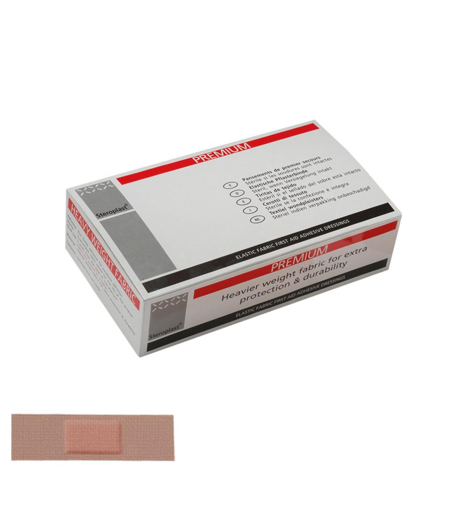 Steroplast Premium Heavyweight Fabric Plasters 7.5cm x 2.5cm (100pk) 100 Count (Pack of 1)