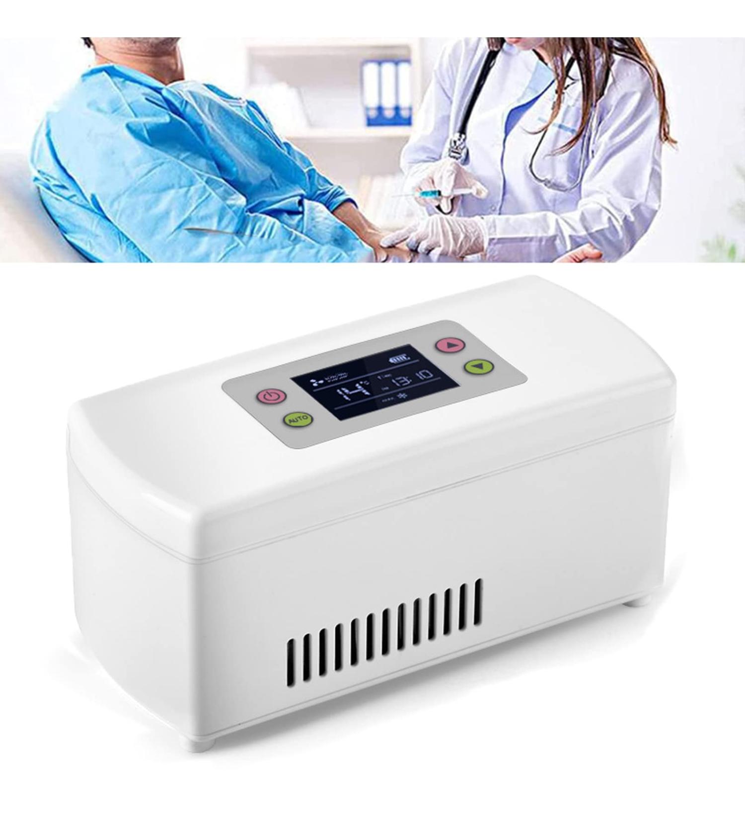 Portable Insulin Cooler Fridge Insulin Cooler Mini Fridge Portable Insulin Refrigerated Box Rechargeable 2-8 Adjustable-A - Buy Online on GoSupps.com