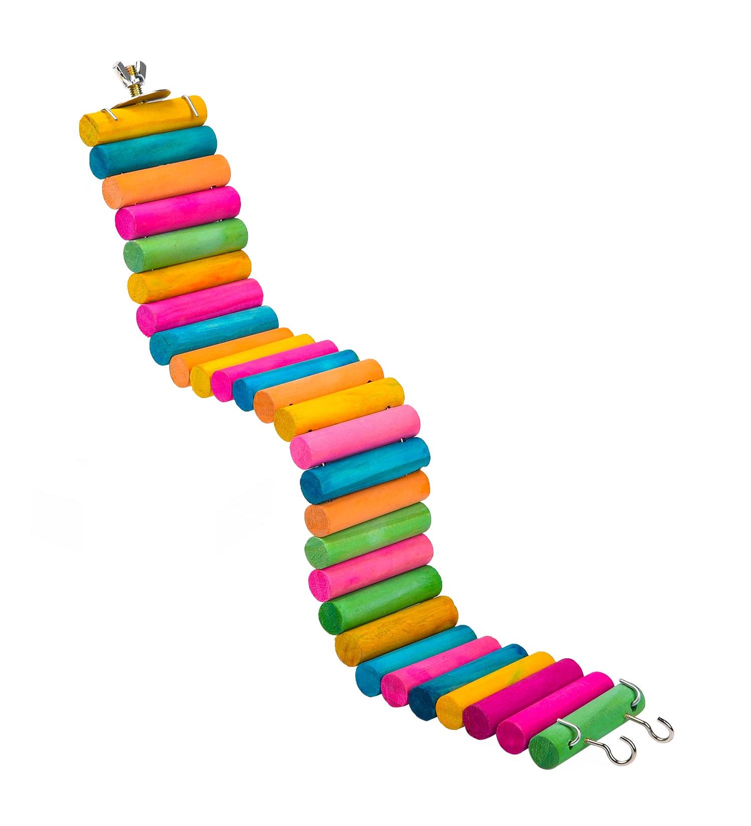 NAUZE Hamster Ladder Hamster Toys Hamster Entertainment Facilities Wooden Pet Ladder Ladder for Small Pet (Multicolor) Colour - Buy Online on GoSupps.com