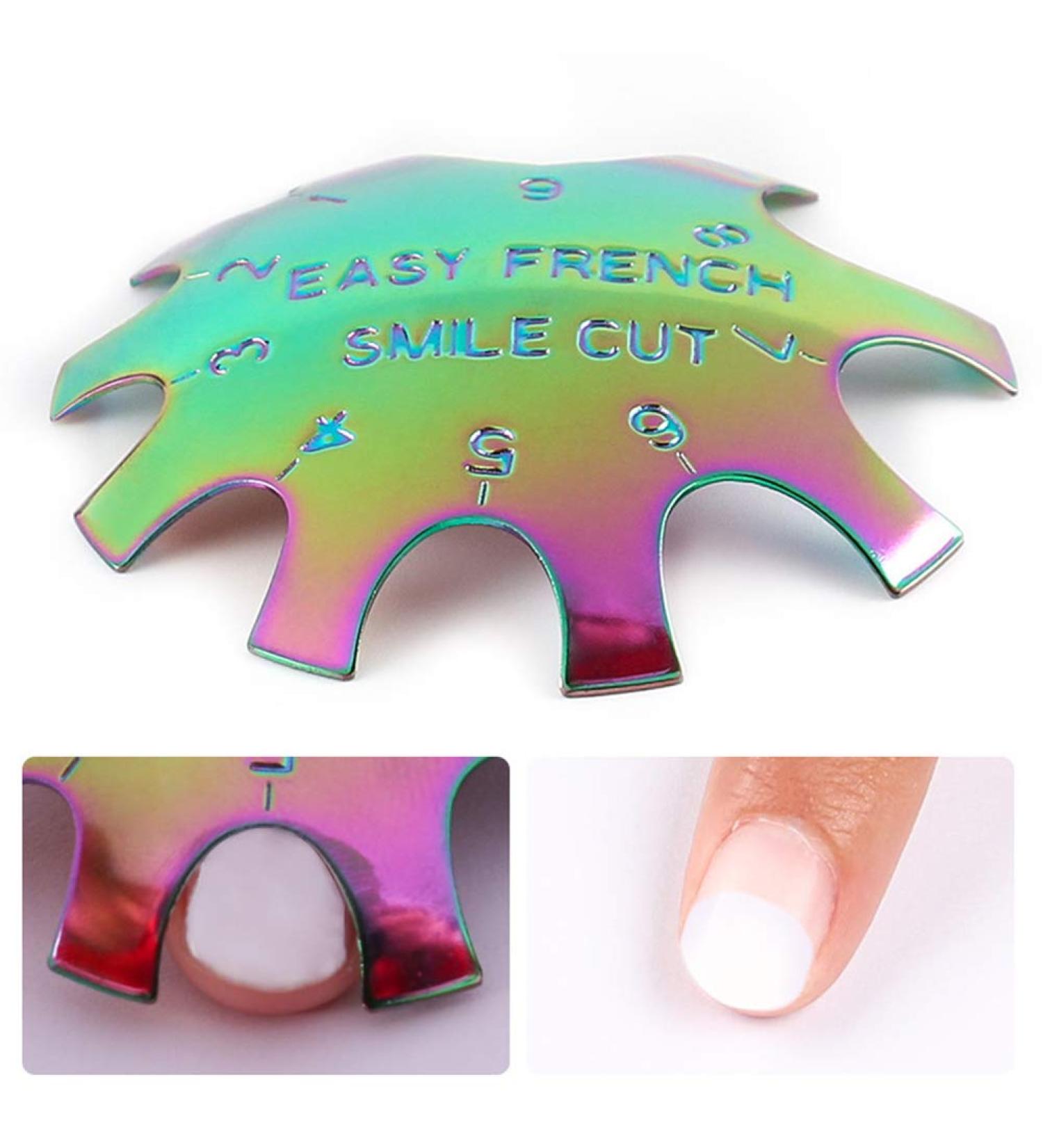 Urfeda Nail Manicure Template - French Smile Line Tool Shaped Acrylic Gel Cutter & DIY Nail Art Set - Buy Online on GoSupps.com