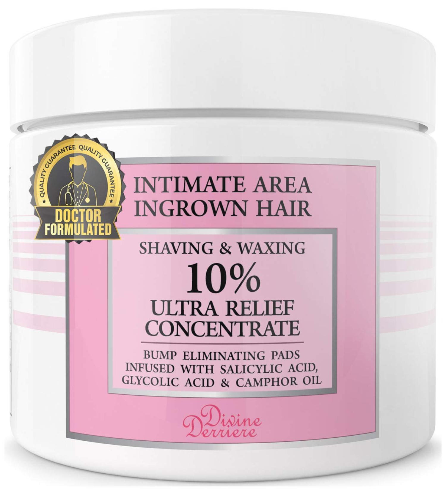 Divine Derriere Ingrown Hair Treatment Pads - Razor Bump Stopper & After Shave Solution for Men and Women - Buy Online on GoSupps.com