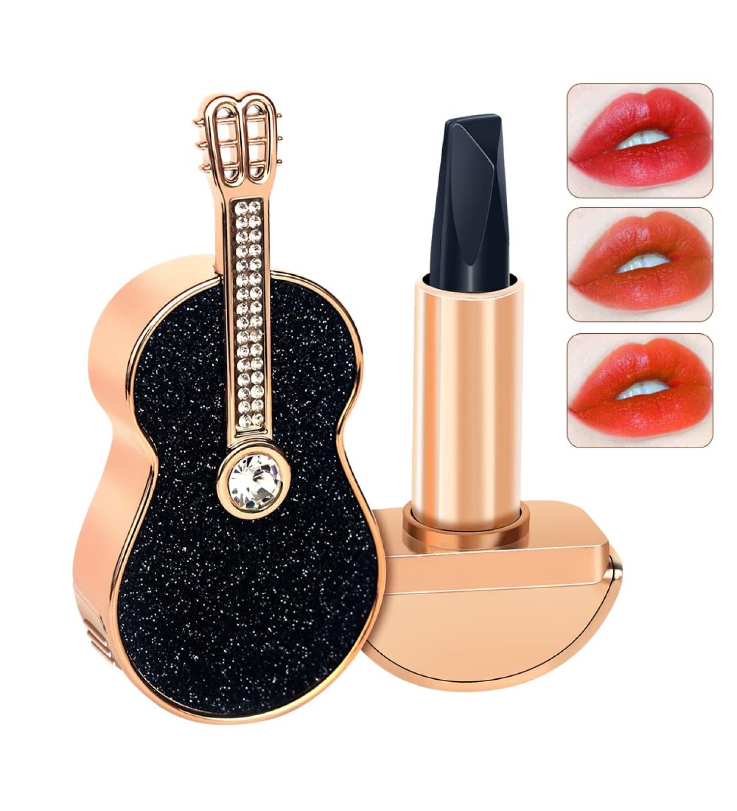 Petansy Lazy Lipstick Violin 3-in-1 Moisturizing Matte Long-Lasting Waterproof Velvet Lipstick with Gift Box - Buy Online on GoSupps.com