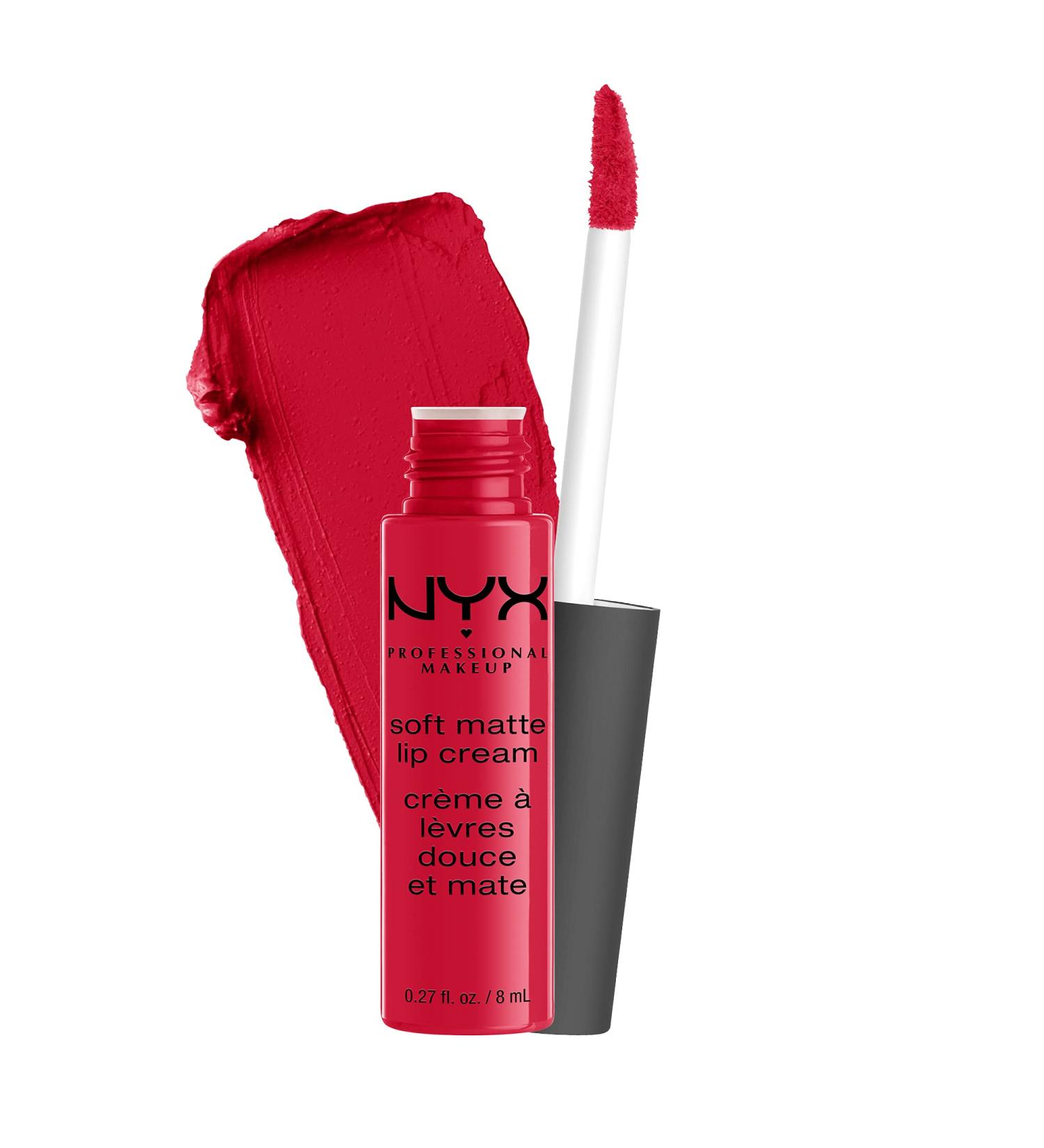 NYX Soft Matte Lip Cream - Amsterdam (Pure Red) 0.27 Fl Oz - Buy Online on GoSupps.com