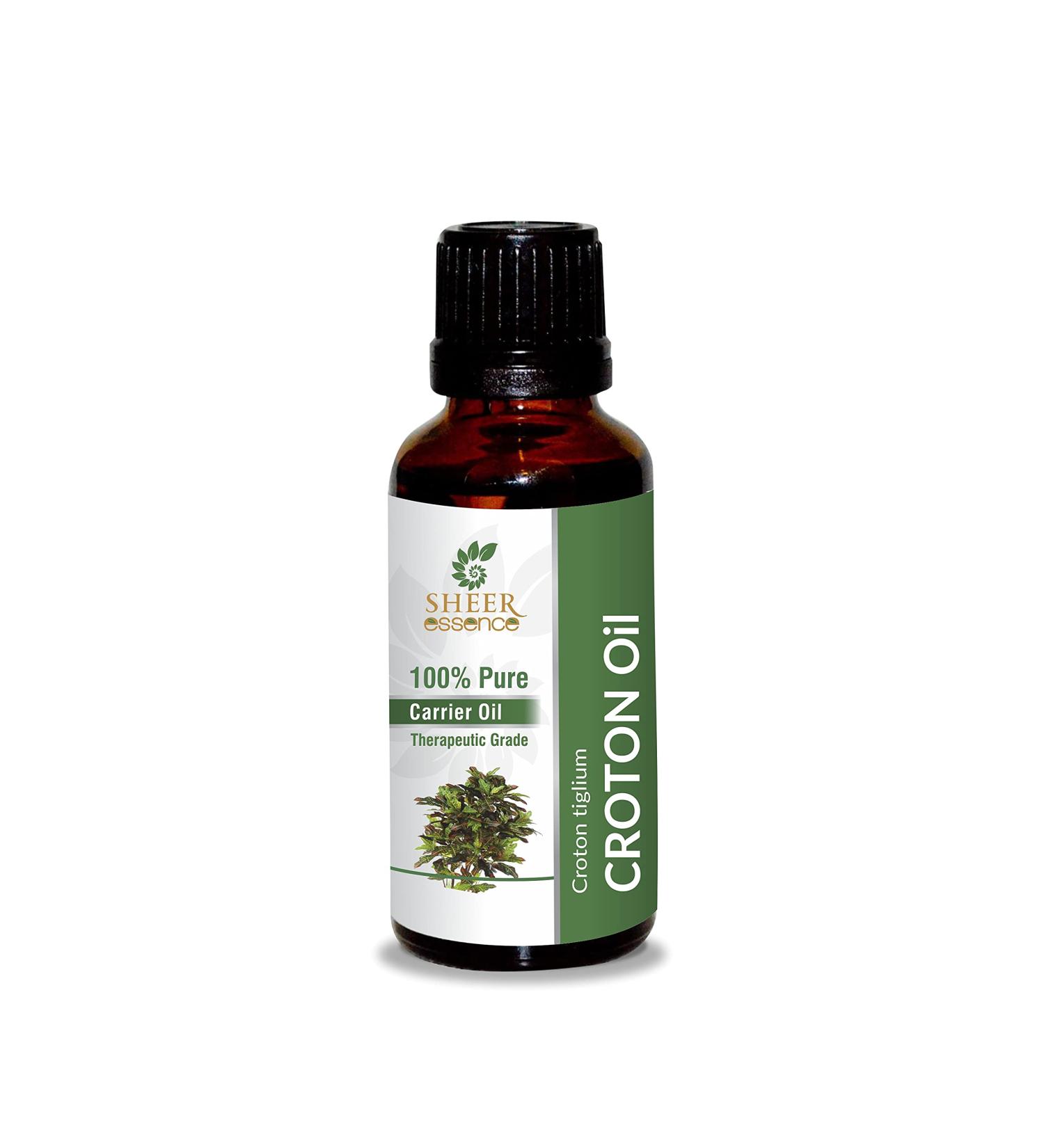 Croton Oil -(Croton Tiglium)- Carrier Oil 100% Pure Natural Undiluted Uncut Therapeutic Grade Oil 1.01 Fl.OZ 1 Fl Oz (Pack of 1) - Buy Online on GoSupps.com