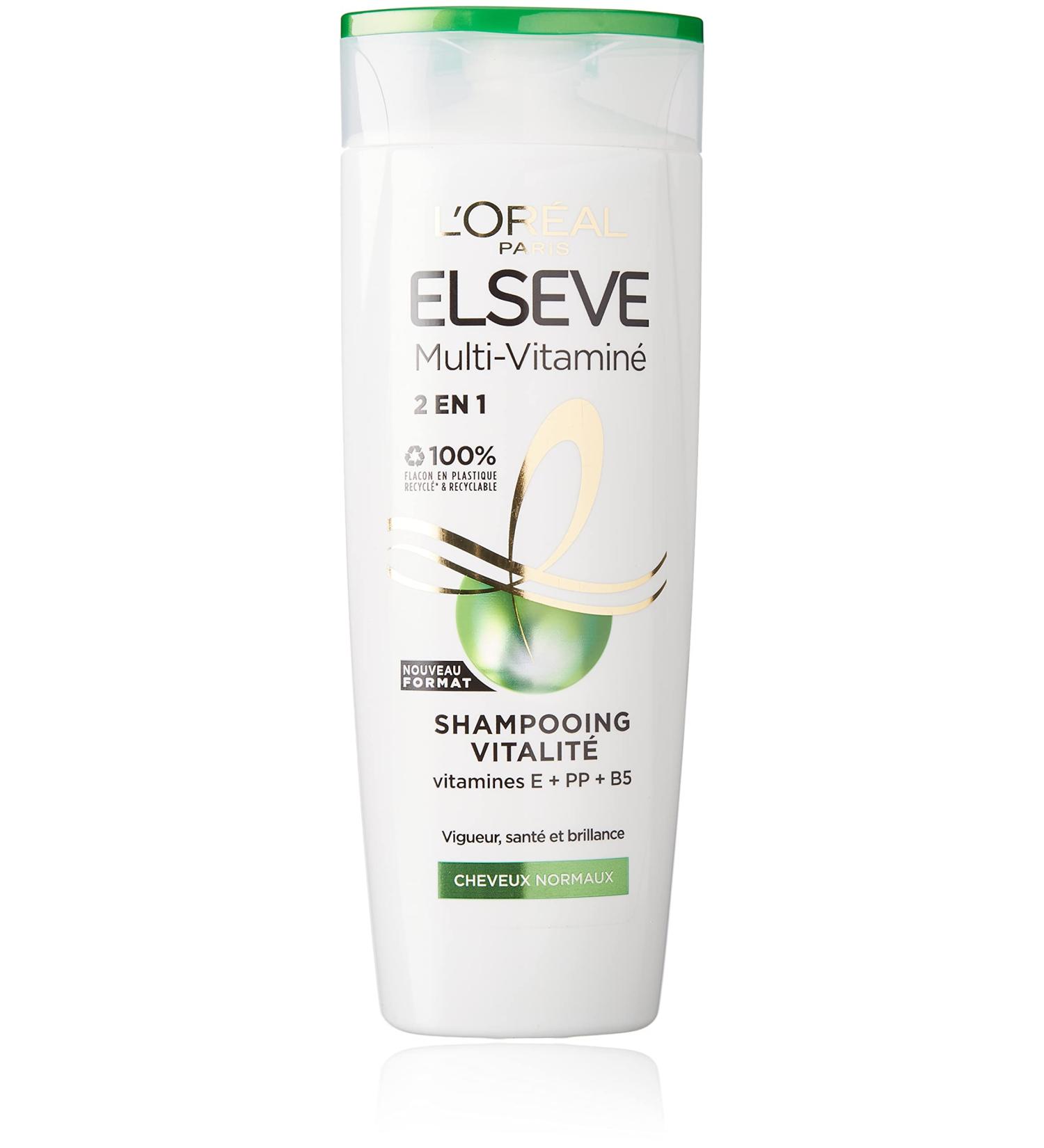 L'Or al Paris Elseve 2in1 Multi-Vitamin Revitalizing Shampoo for Normal Hair Enriched with Vitamins E + PP + B5 1 Unit - Buy Online on GoSupps.com