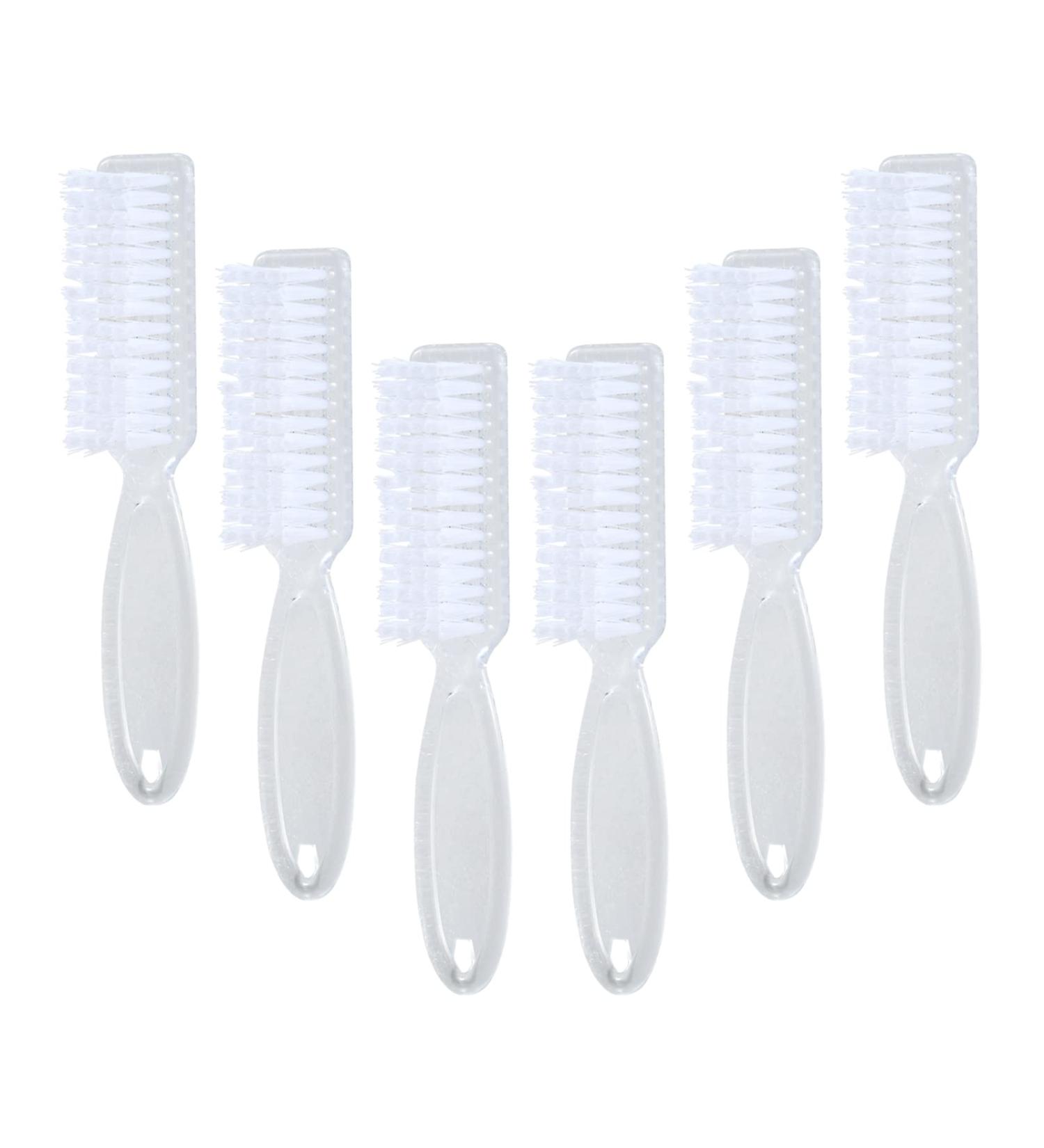 Fingernail Cleaner Brush 6 Pack with Handle Grip - Nail Scrub Brushes for Hand and Foot Pedicure - Buy Online on GoSupps.com