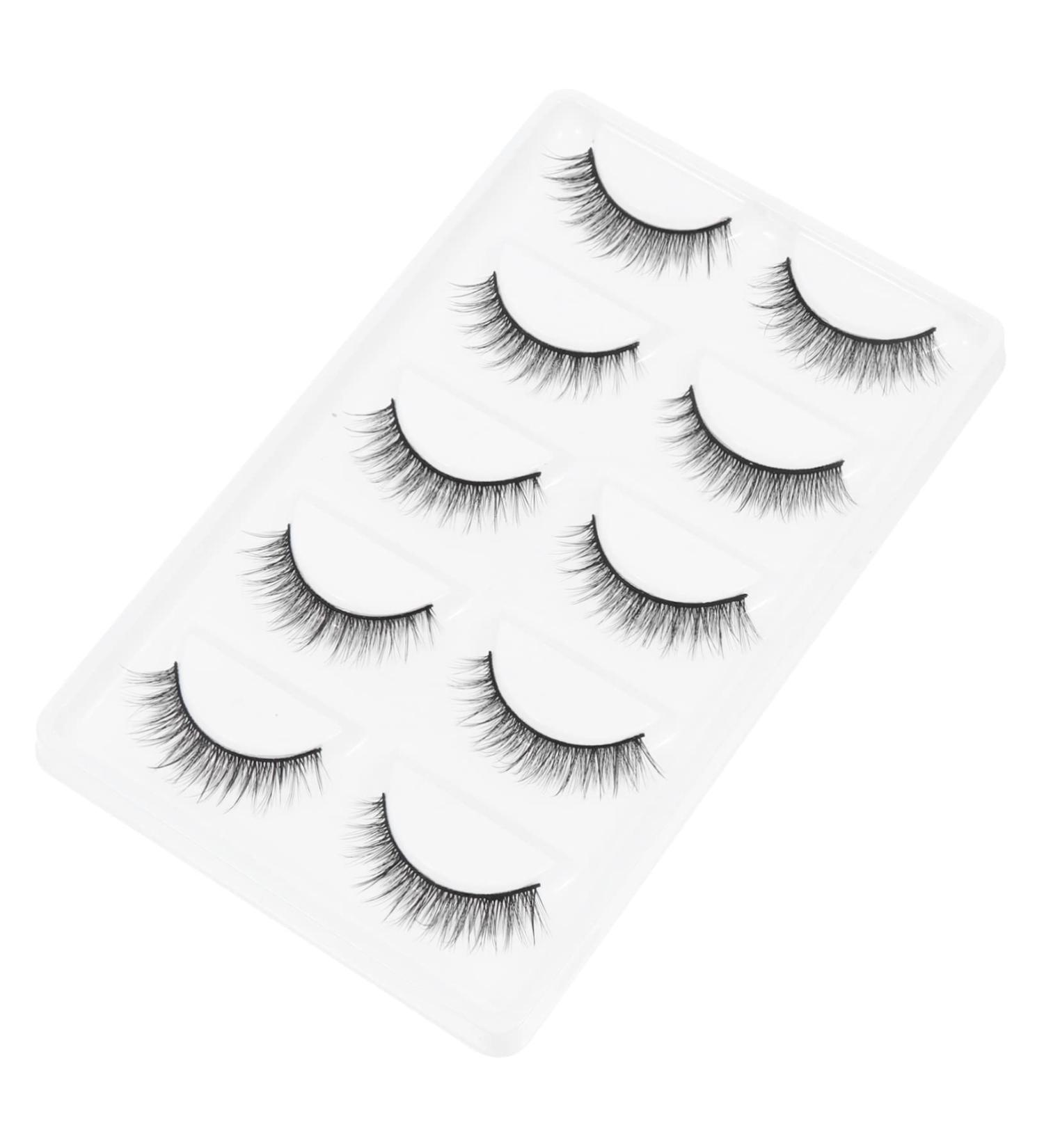 minkissy 15 Pairs Short Eyelash Fiber Makeup Eyelashes Dense Eyelashes Cosmetic Eyelashes Fluffy Volume Lashes False Eye Lashes Handmade Eyelashes Glue 6d Artificial Fiber Natural - Buy Online on GoSupps.com