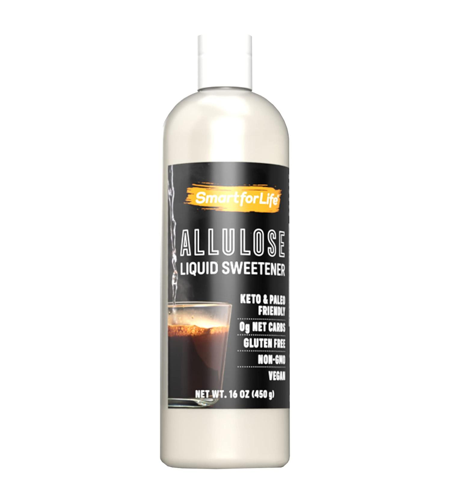 Smart for Life Allulose Sweetener - Zero Net Carbs Keto Syrup - Low Calorie Natural Sugar Substitute - Made in USA - 16 fl oz Liquid Sweetener - Buy Online on GoSupps.com