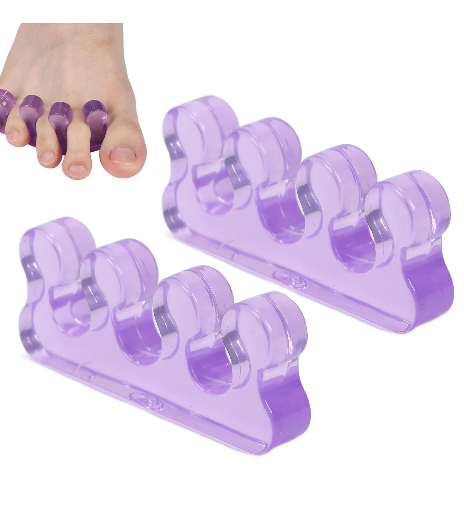 Pack of Purple Silica Gel Toe Separators Bunion & Hammer Toe Relief Stretchers | Best Toe Straighteners - Buy Online on GoSupps.com