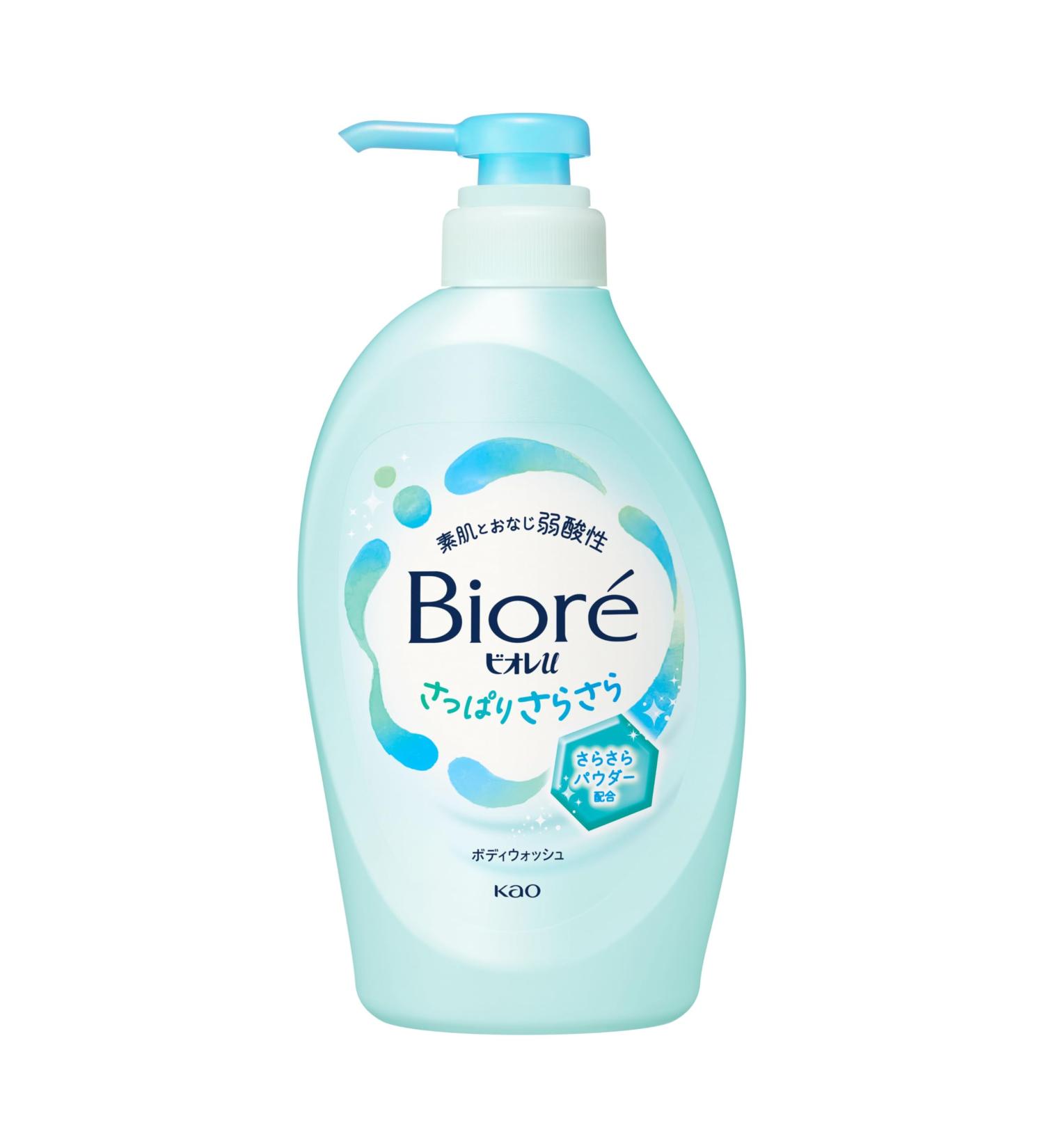Kao Biore U Body Wash Refresh Pomp 450 ml Mild Acidic Formula voor Oily & Baby Skin Fresh & Smooth Body Cleanser Made in Japan - Buy Online on GoSupps.com