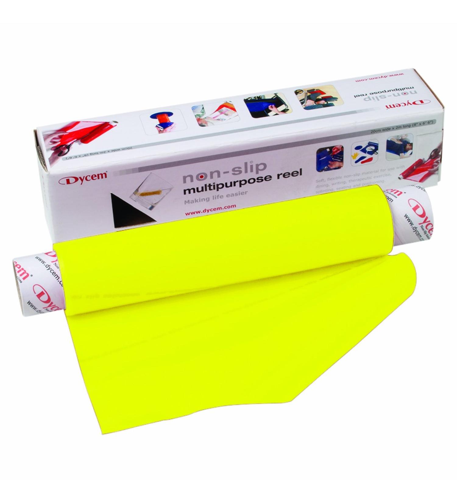 Dycem Non-Slip Material Roll, Yellow, 8" X 6.5 ft