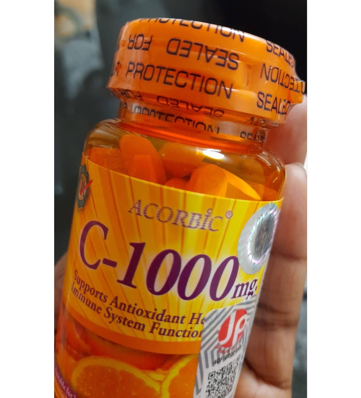 ascorbic vitamin c 1000mg anti spots and stretch marks - Buy Online on GoSupps.com