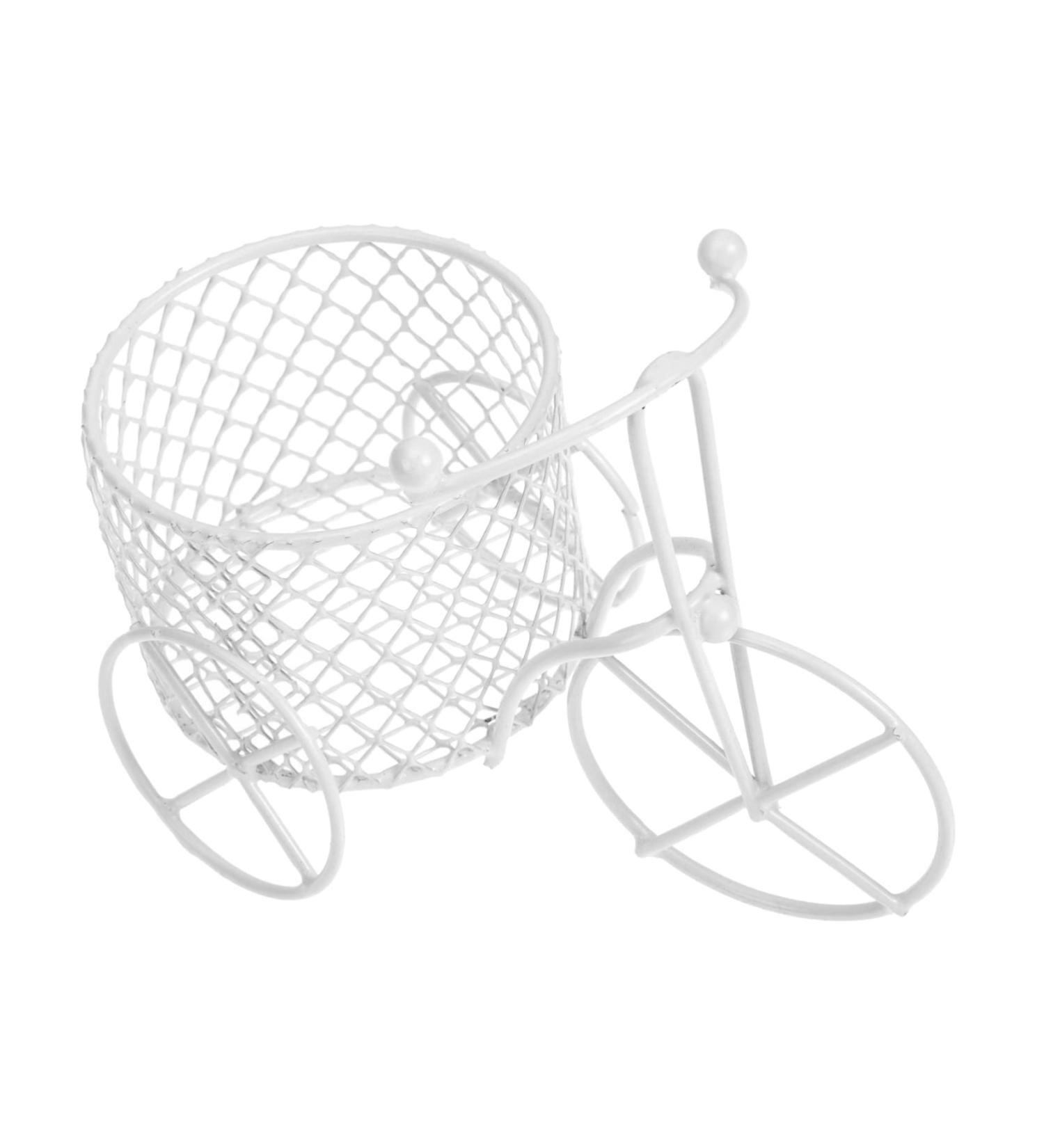 Ipetboom Iron Bicycle Hollow Wrought Iron Candy Box White - Buy Online on GoSupps.com