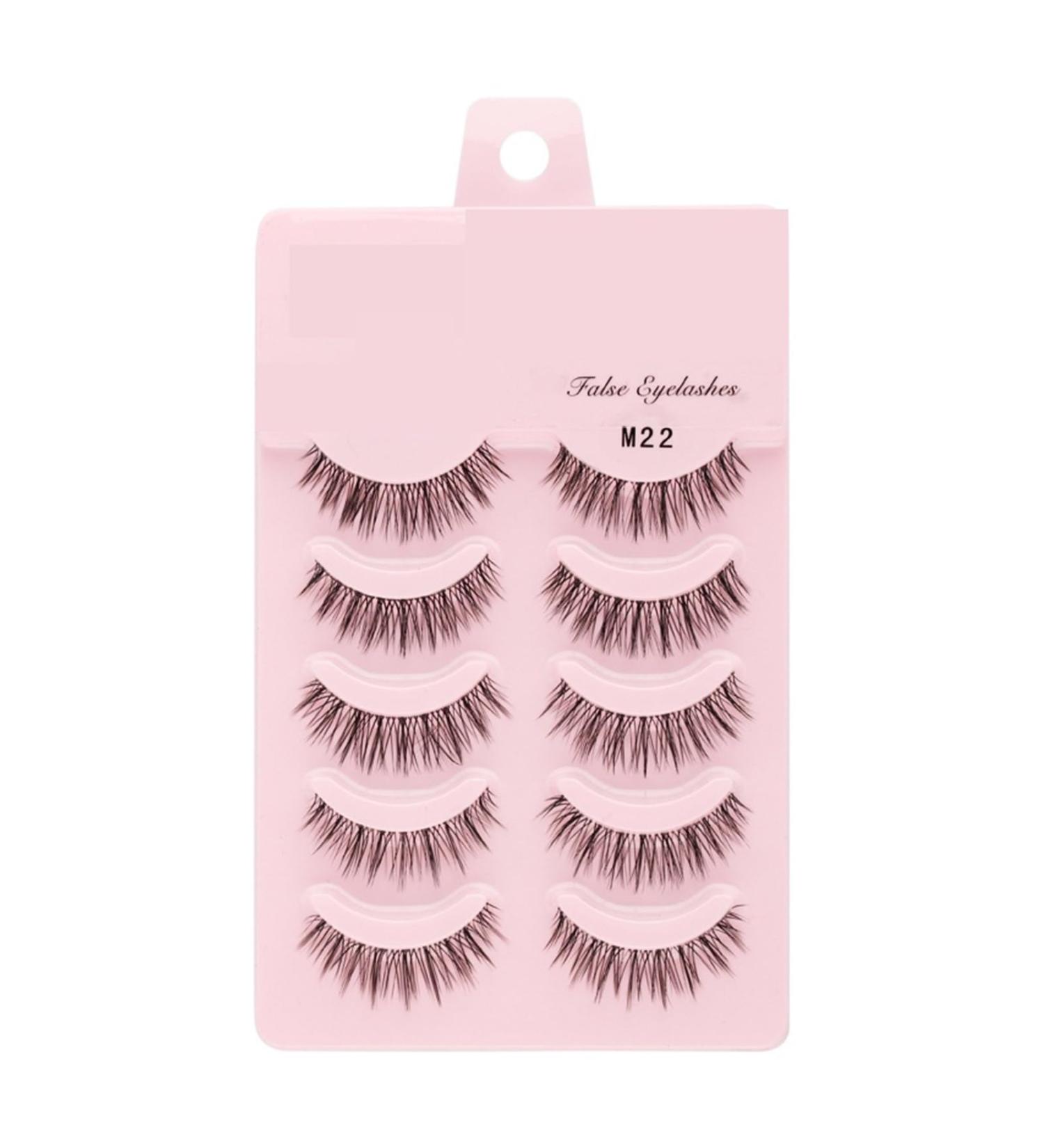 UAMOU 2-50Boxes Manga Lashes False Eyelashes Doll Korean Natural Anime Lashes Spiky Thick Faux Mink Eye Lash Strips Makeup Cheerfully (Color : M22 Size : 30 boxes) - Buy Online on GoSupps.com
